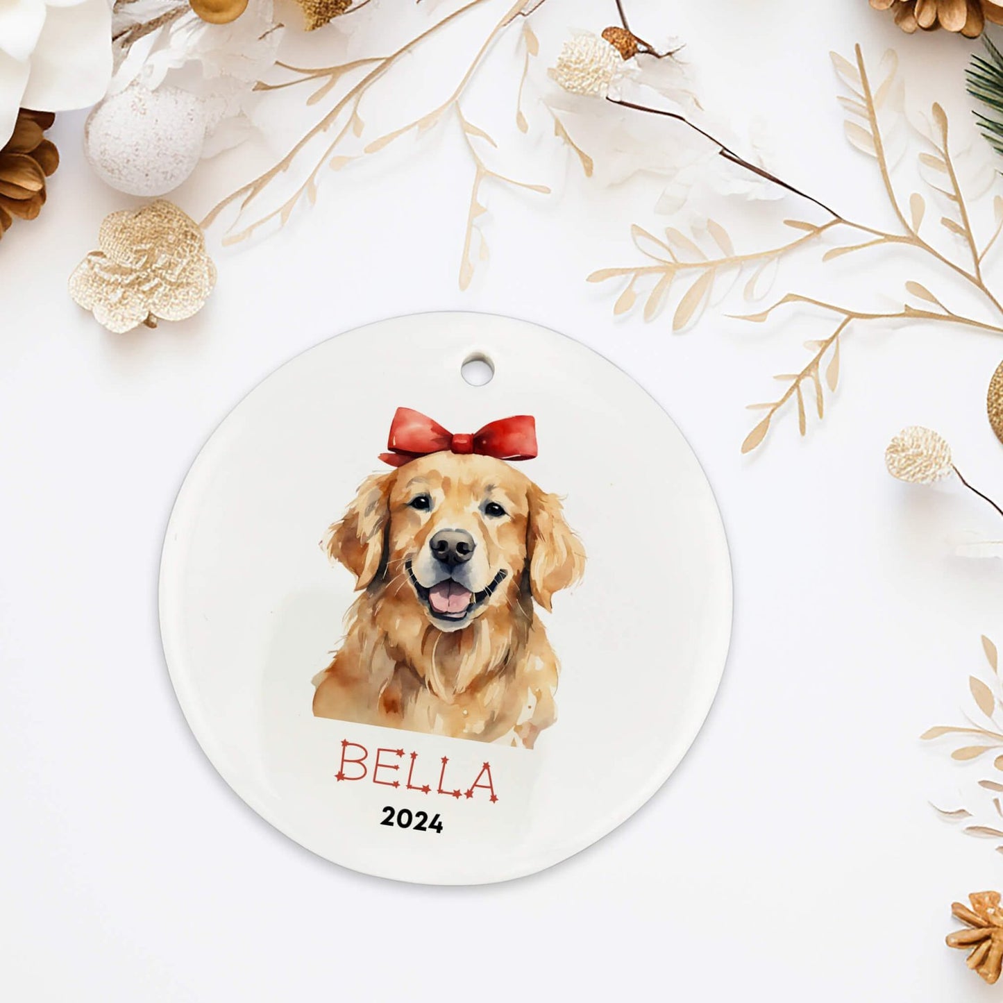 Personalized Golden Retriever Ornament image 3