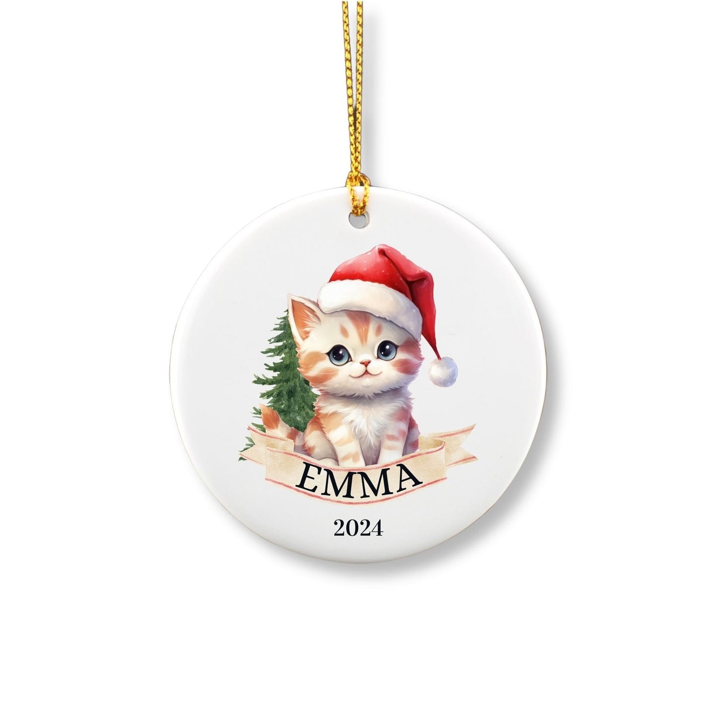 Personalized Ginger Cat Ornament image 1