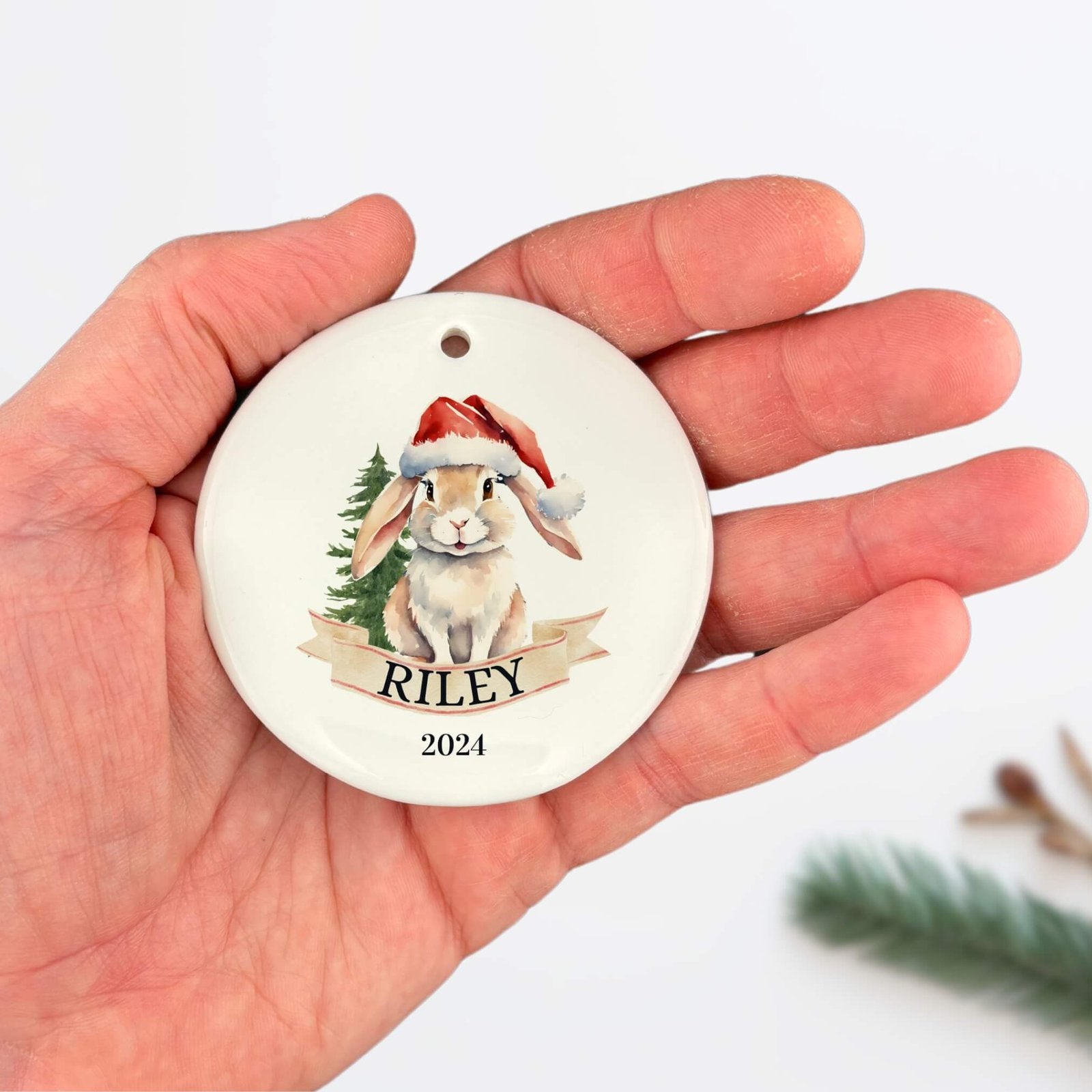 Personalized Bunny Ornament image 3