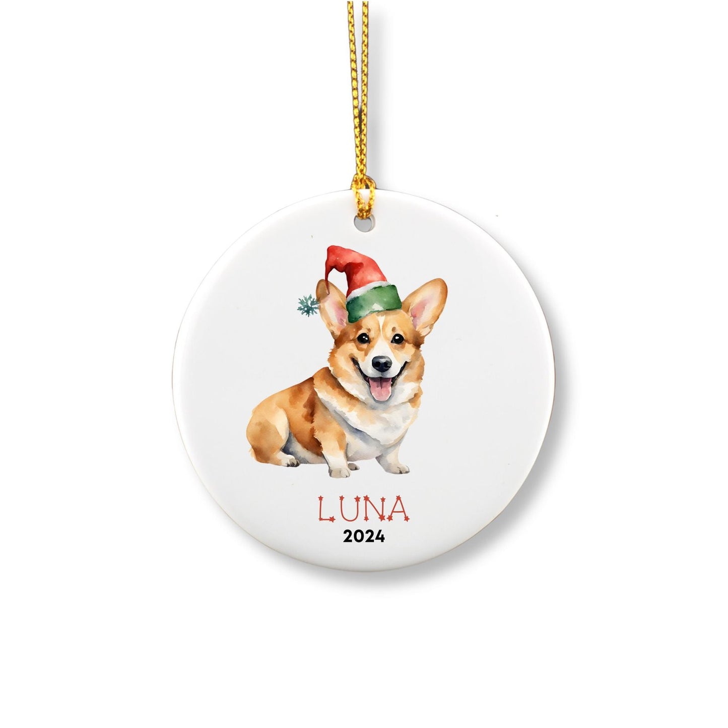 Personalized Corgi Ornament image 0