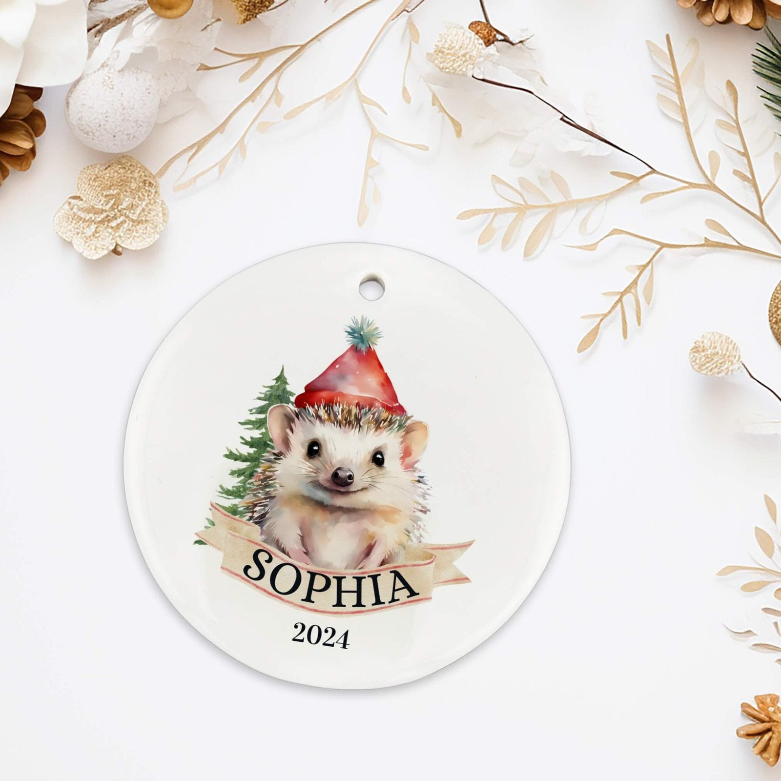 Personalized Hedgehog Ornament image 2