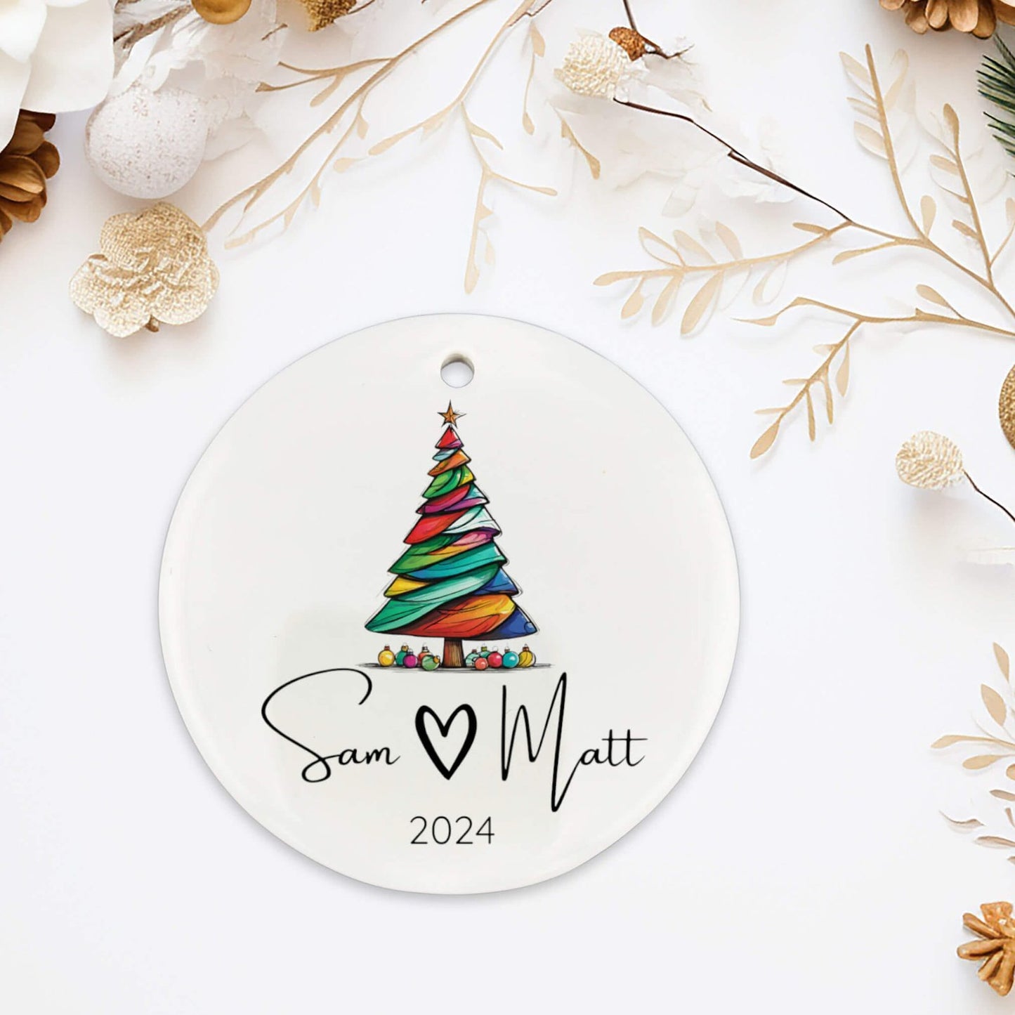 Couple First Christmas Personalized Ornament image 2