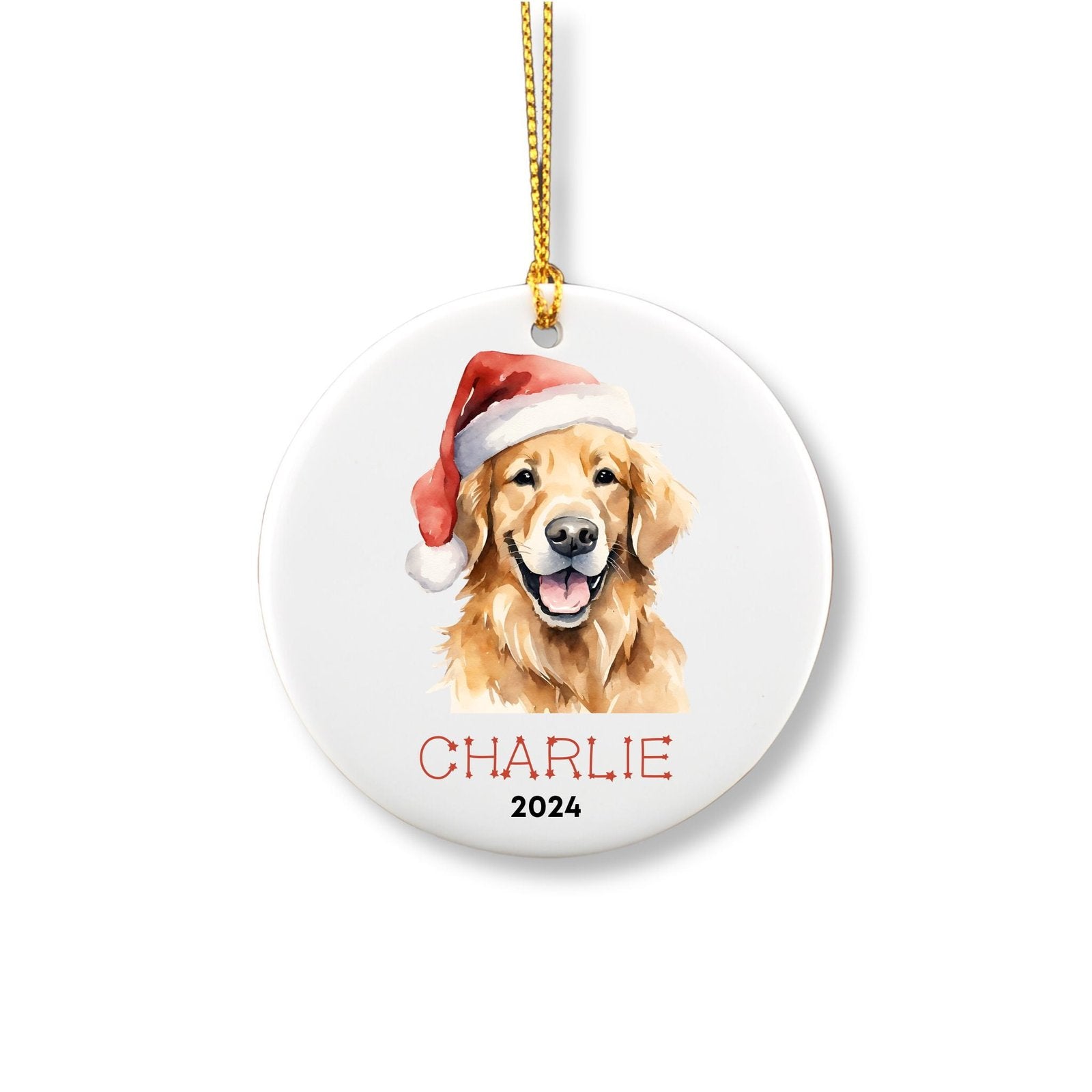 Personalized Golden Retriever Ornament image 1