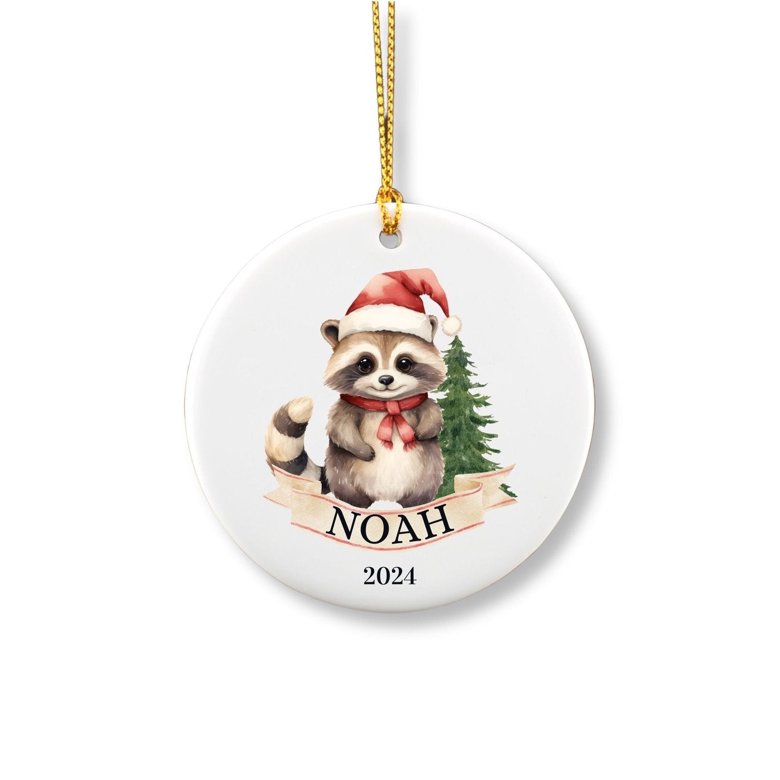 Personalized Raccoon Ornament image 0