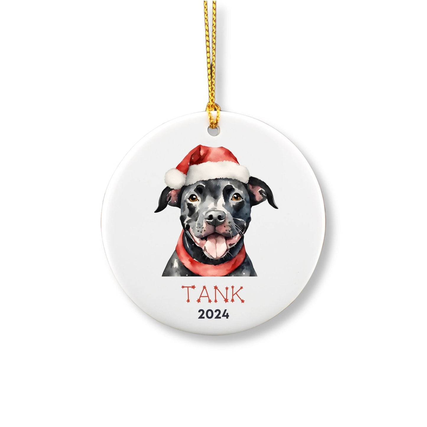 Personalized Pitbull Ornament image 1