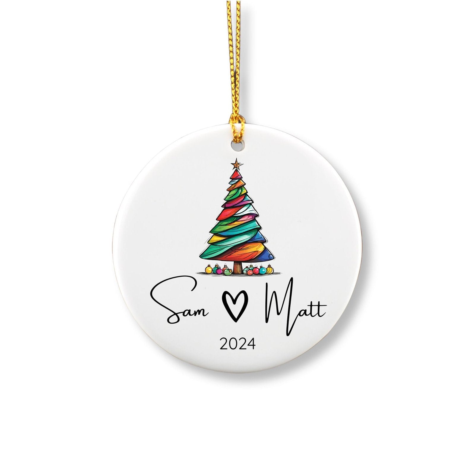 Couple First Christmas Personalized Ornament image 0