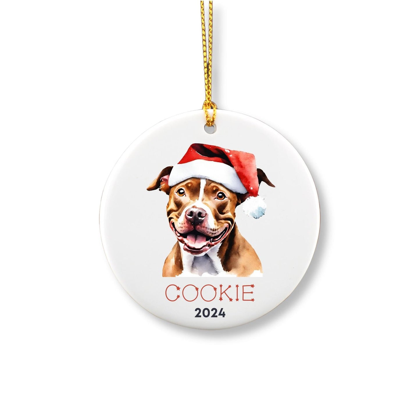 Personalized Pitbull Ornament image 3