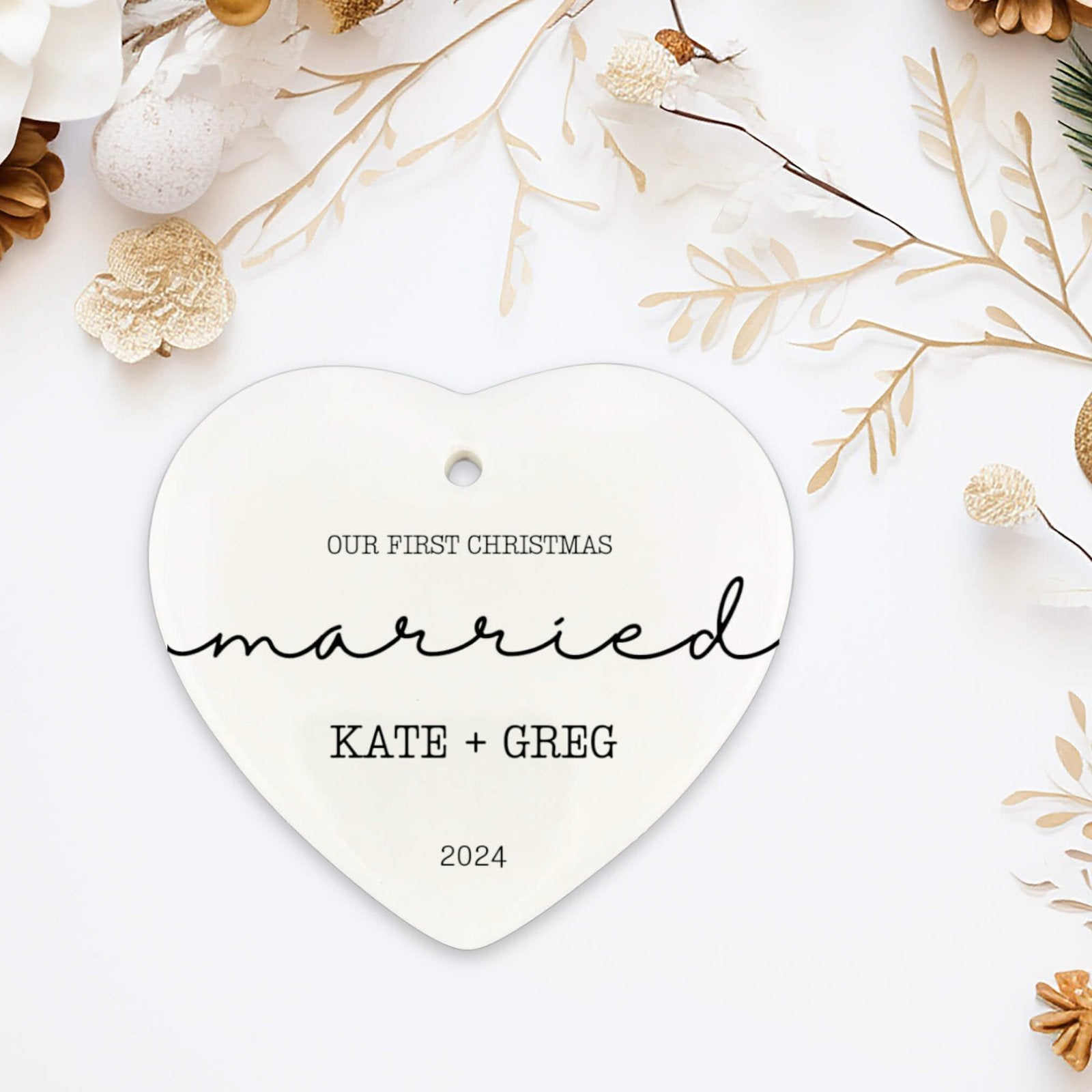 Personalized Married Ornament image 5