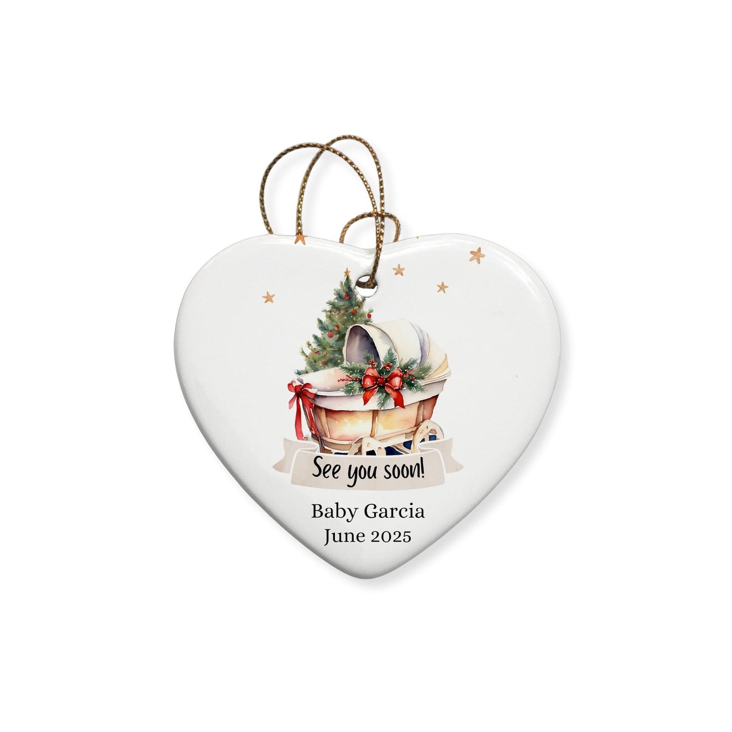 Personalized Pregnancy Announcement Ornament image 1