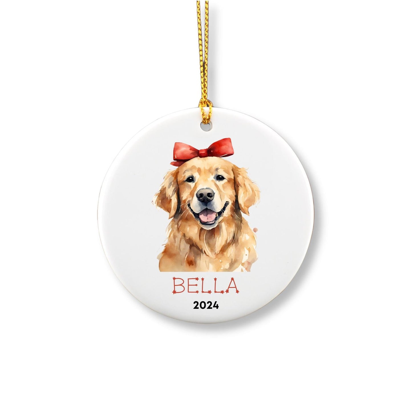 Personalized Golden Retriever Ornament image 2