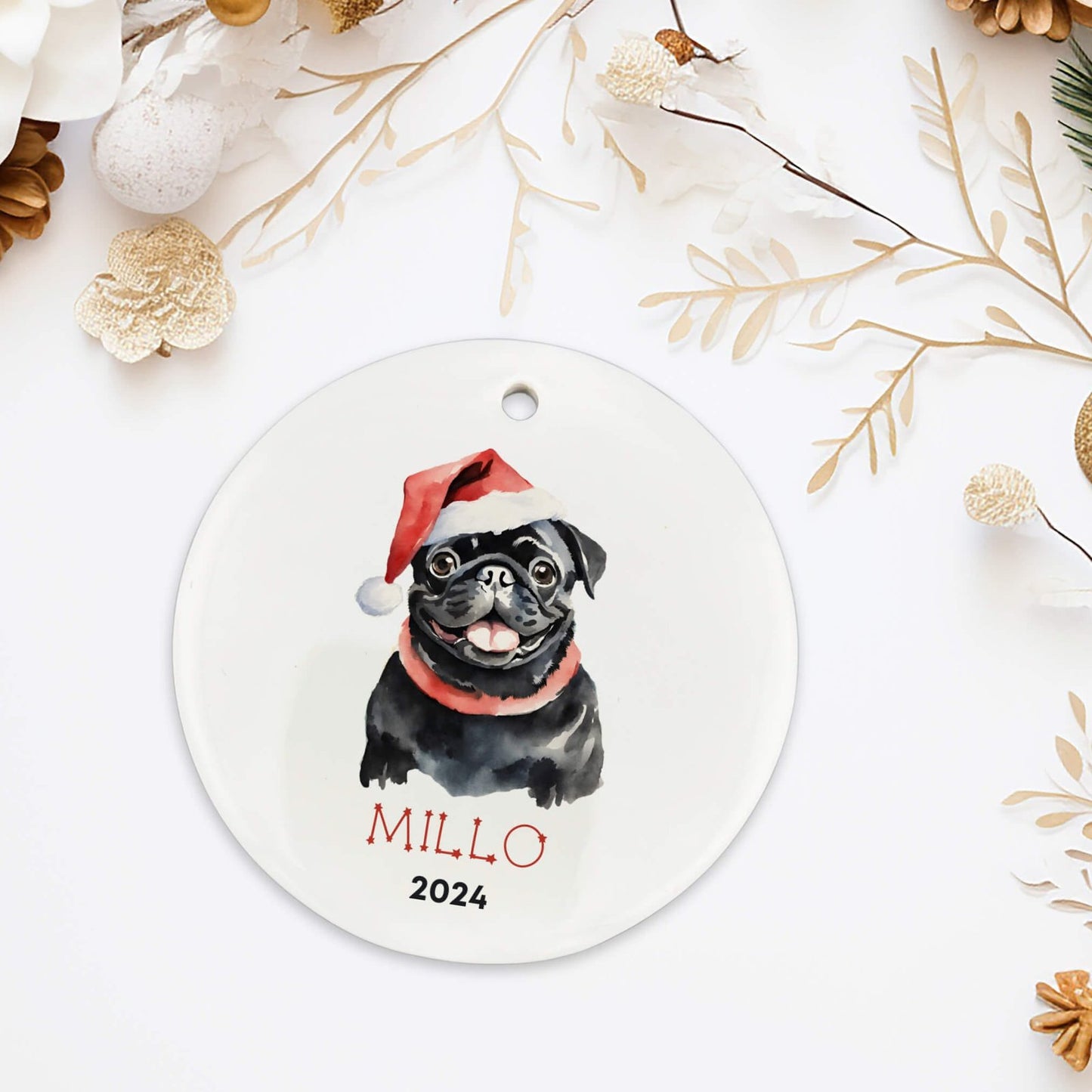 Personalized Pug Ornament image 4