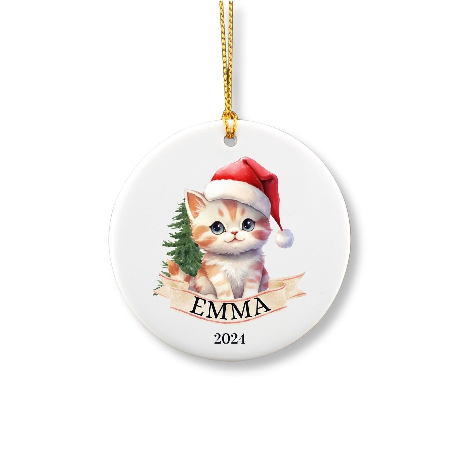 Personalized Ginger Cat Ornament image 0