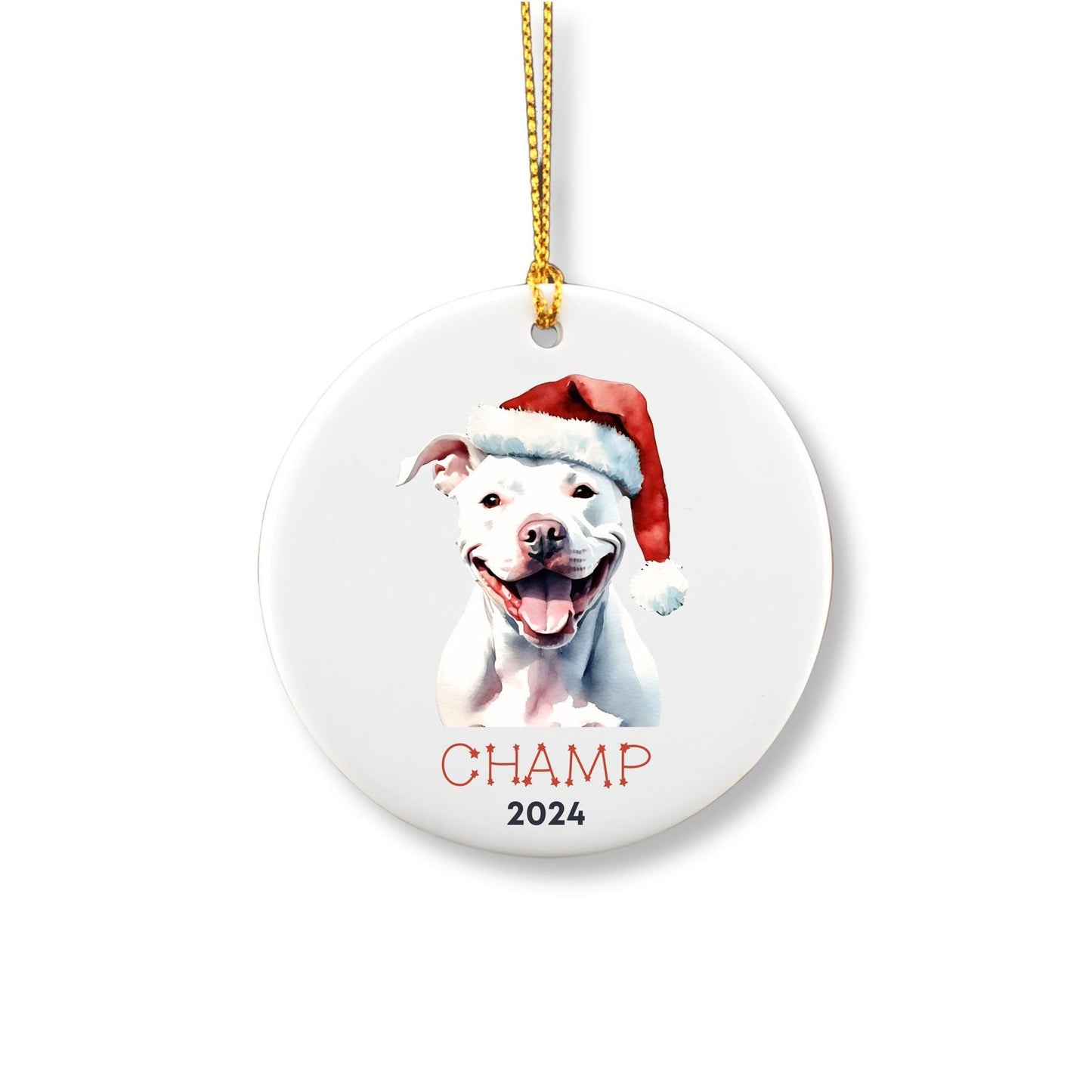 Personalized Pitbull Ornament image 4