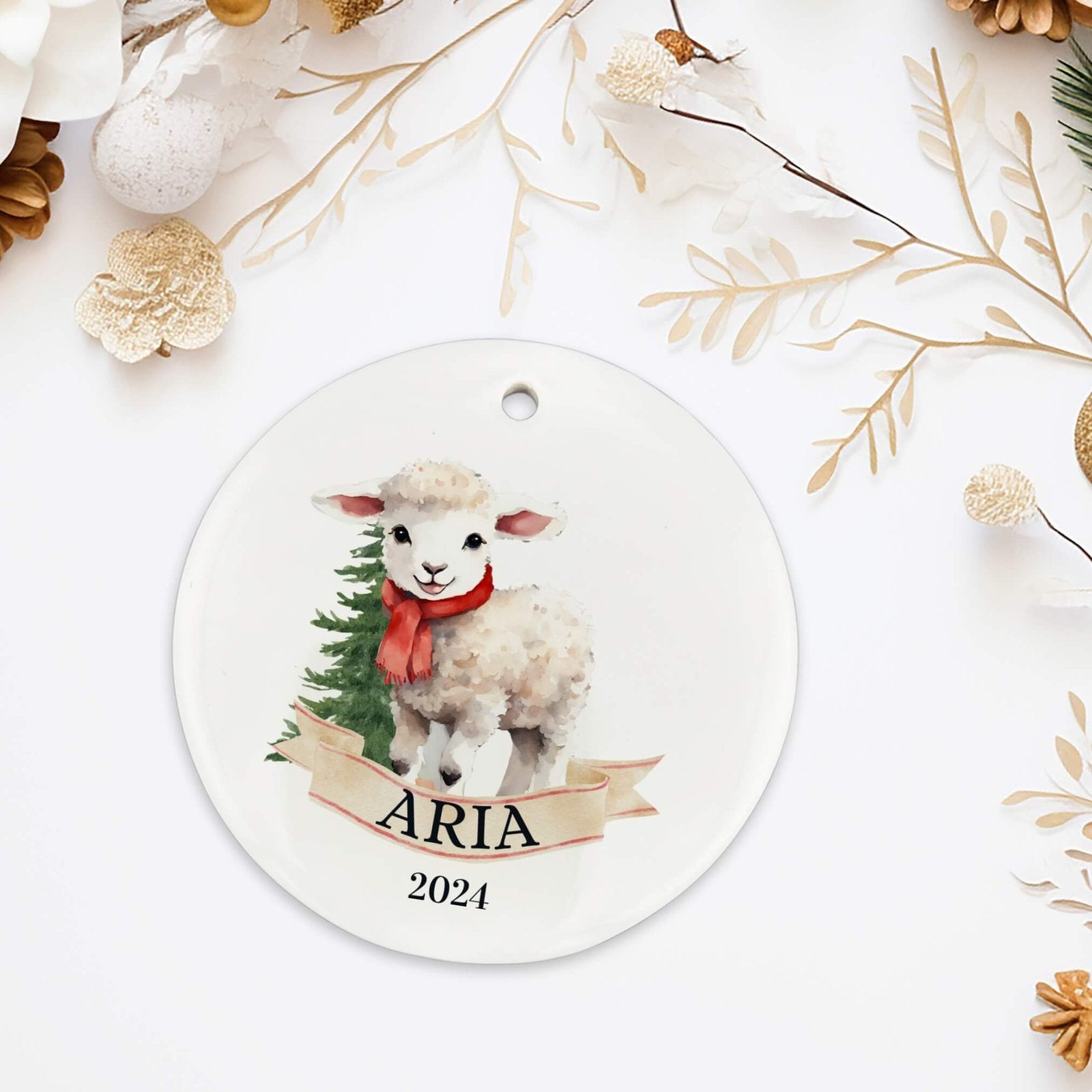 Personalized Lamb Ornament image 2