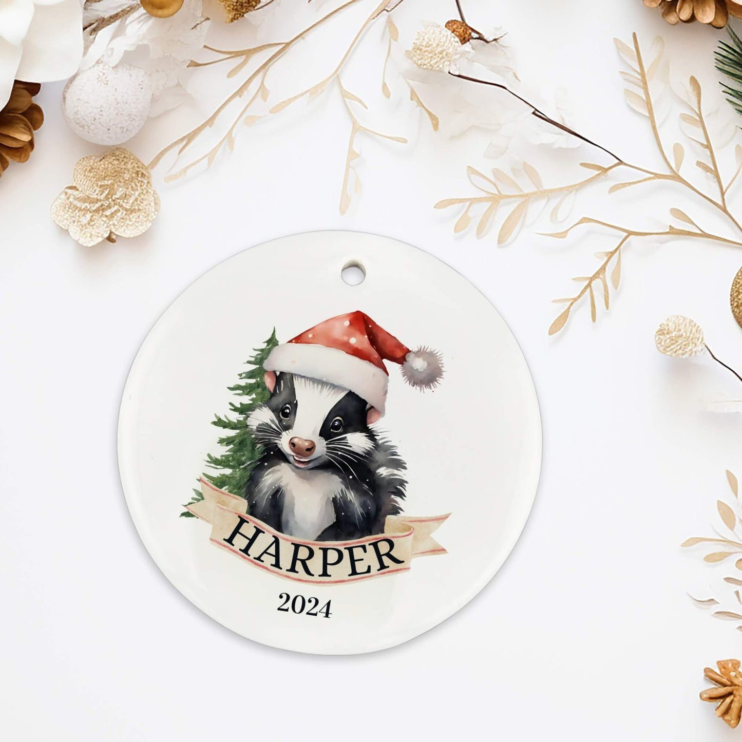 Personalized Skunk Ornament image 2