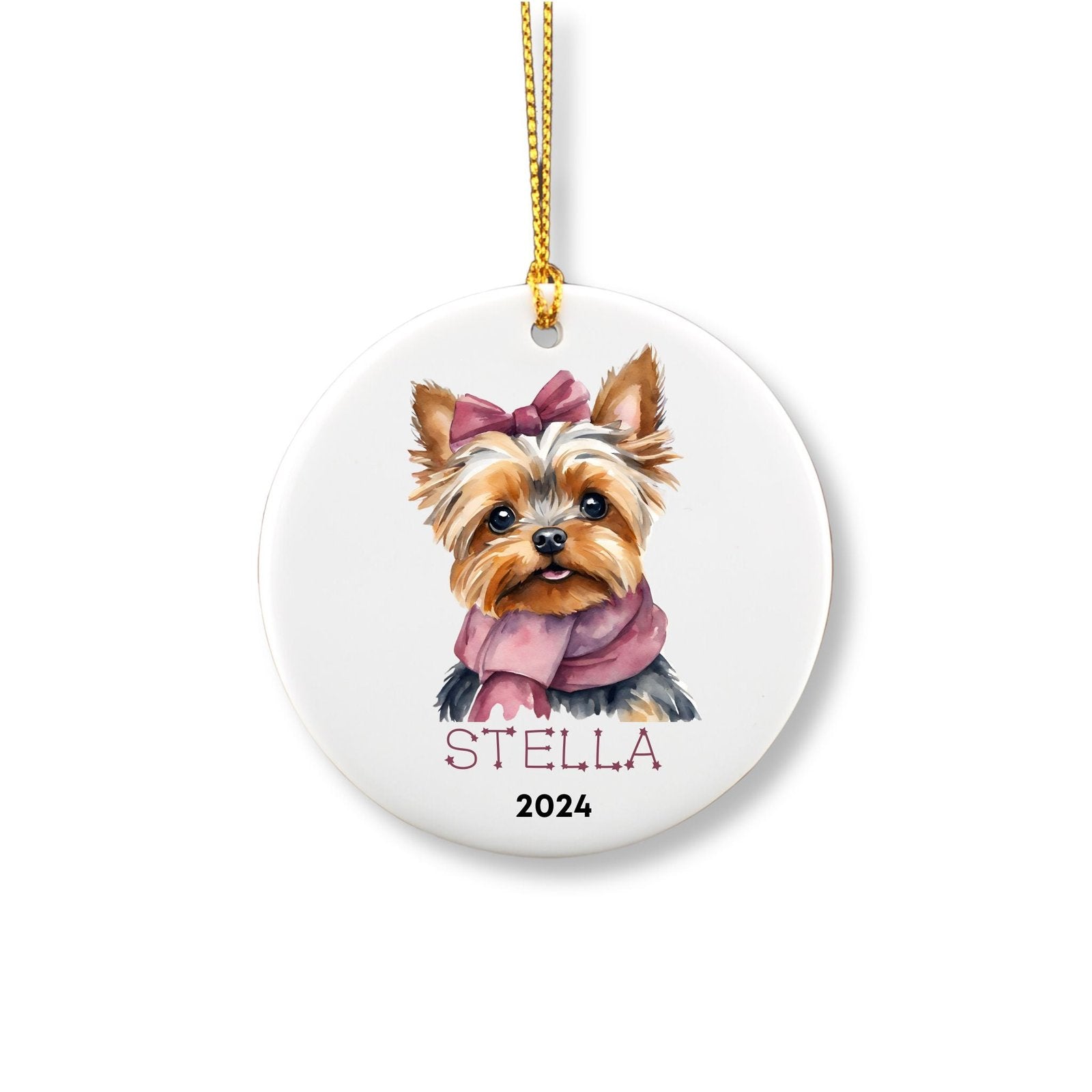 Personalized Yorkshire Ornament - Female image