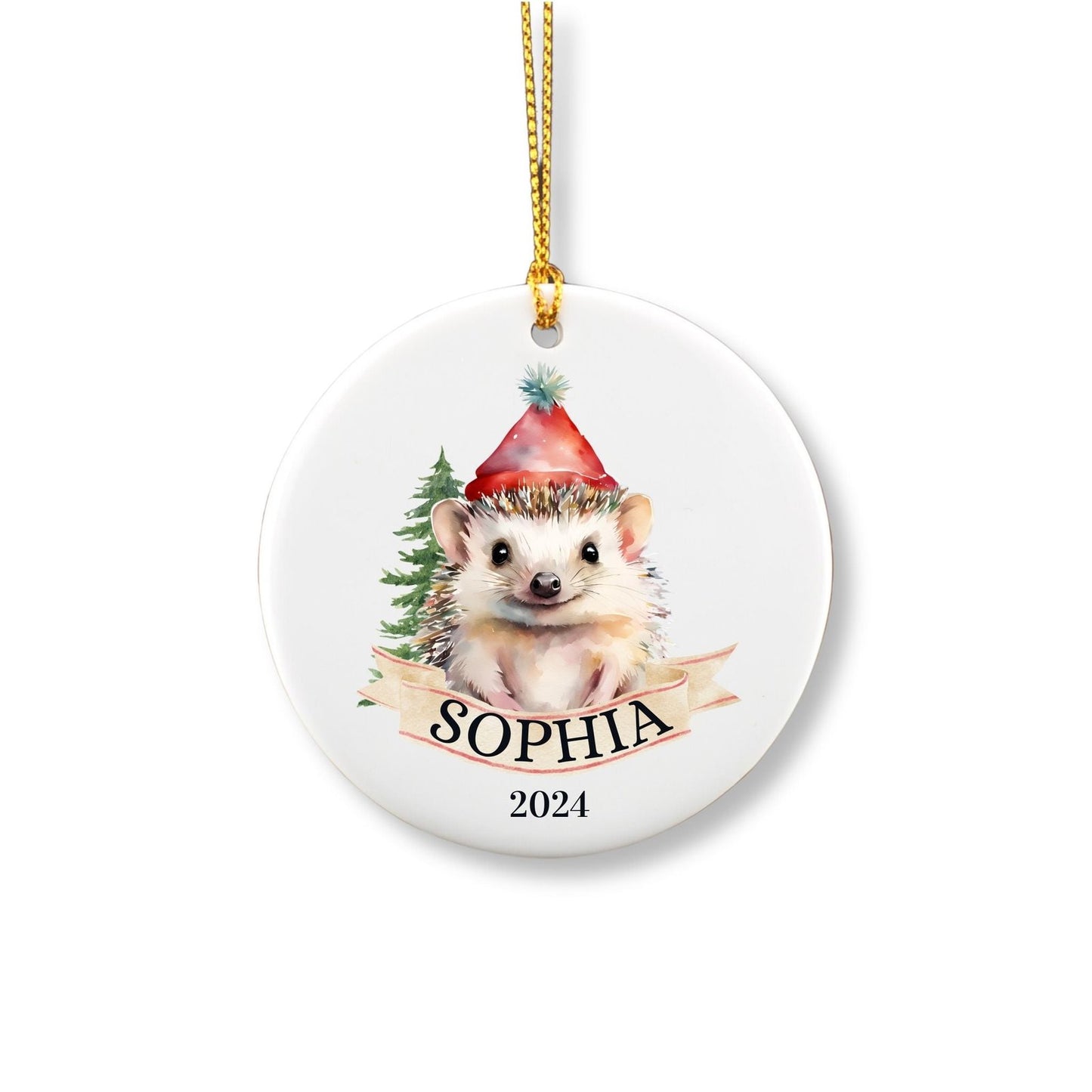 Personalized Hedgehog Ornament image 1