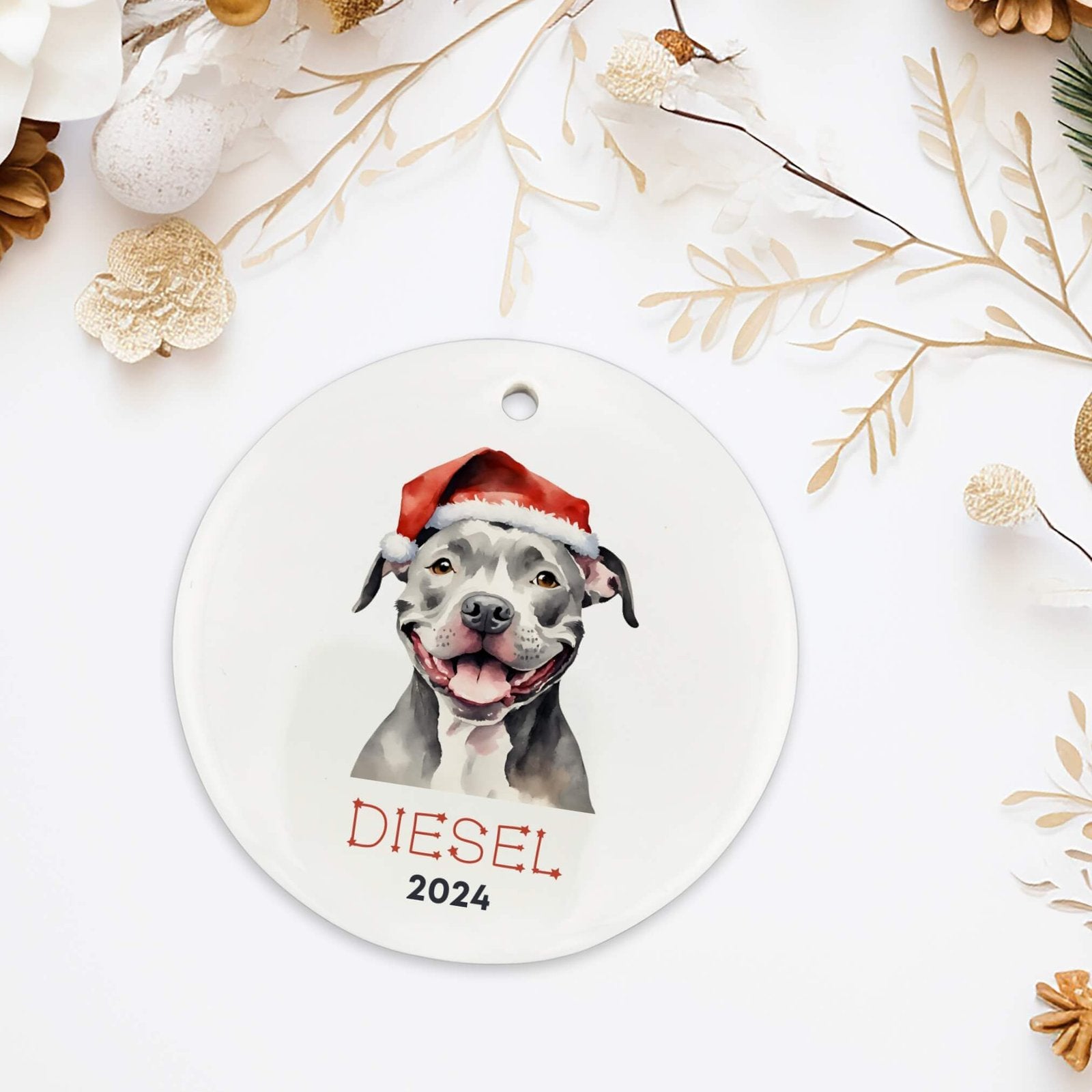 Personalized Pitbull Ornament image 6