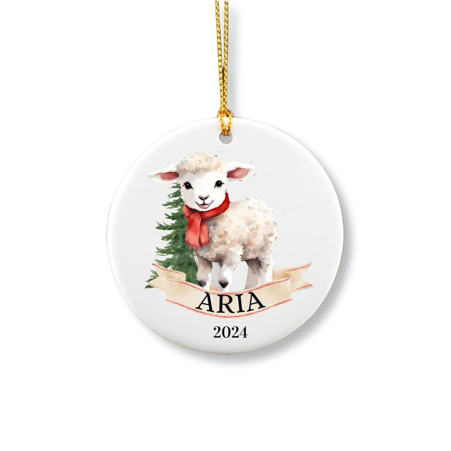 Personalized Lamb Ornament image 0