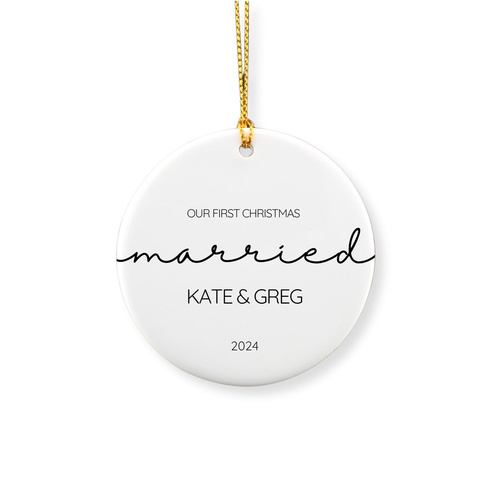 Personalized Married Ornament image 2