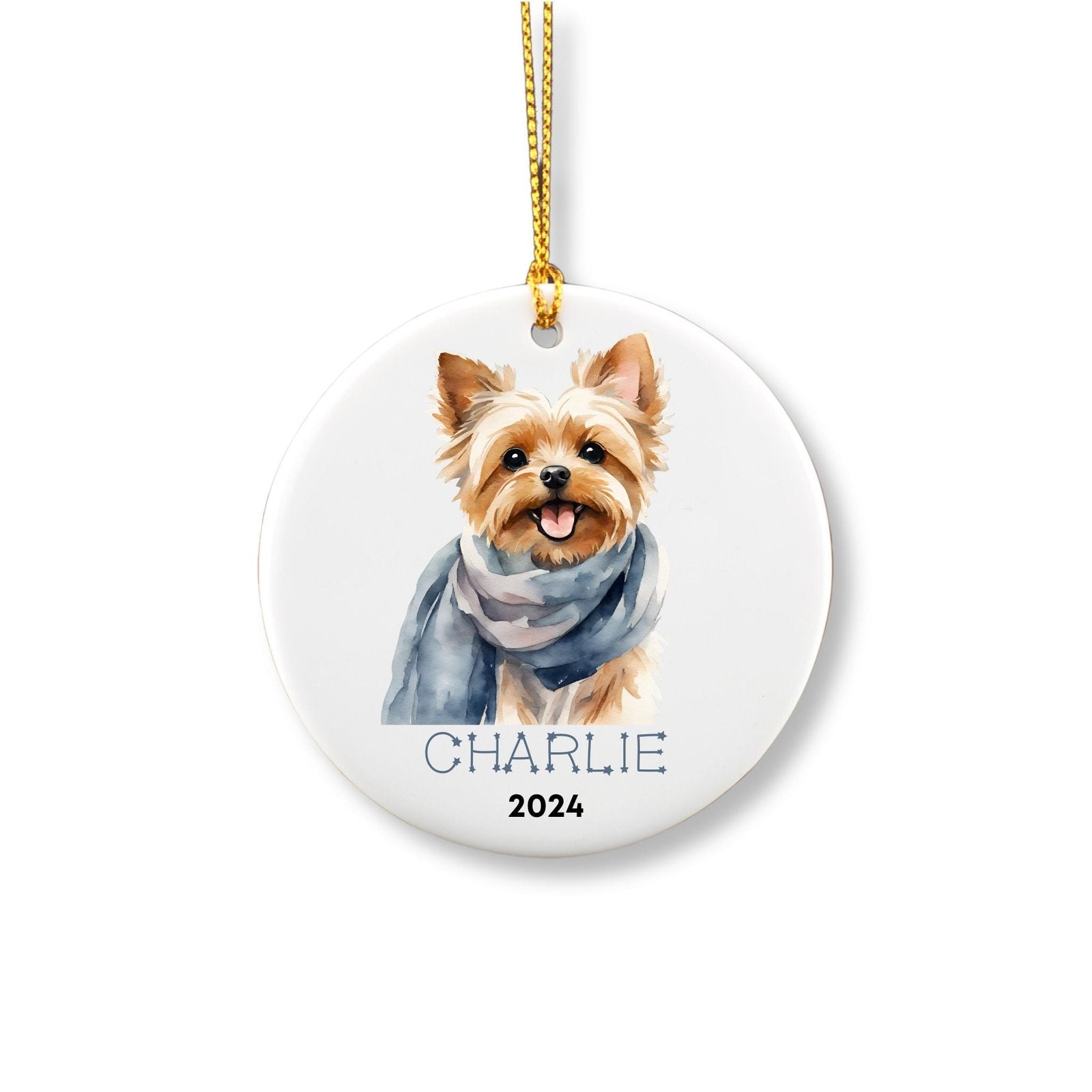 Personalized Yorkshire Ornament - Male image