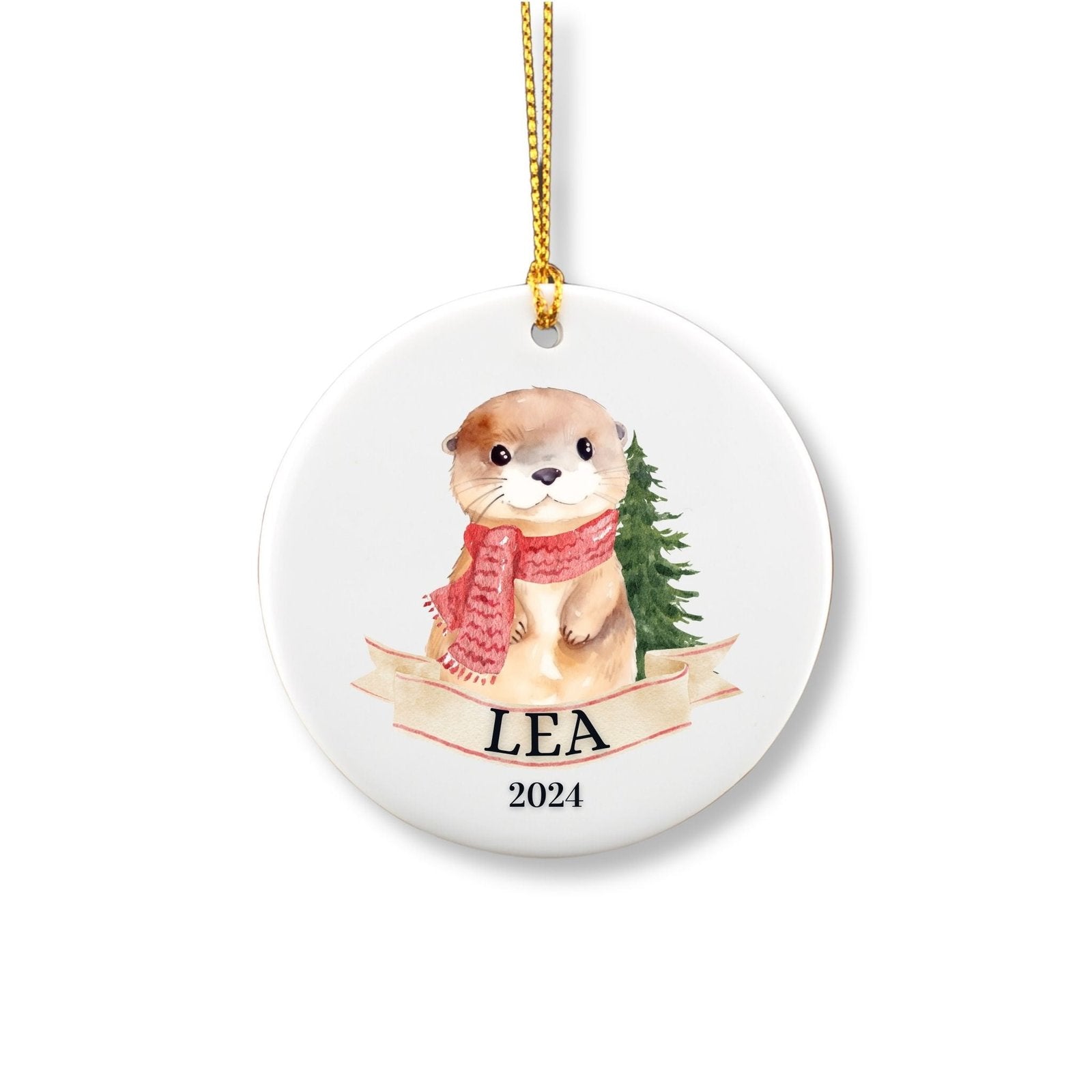 Personalized Otter Ornament image 0