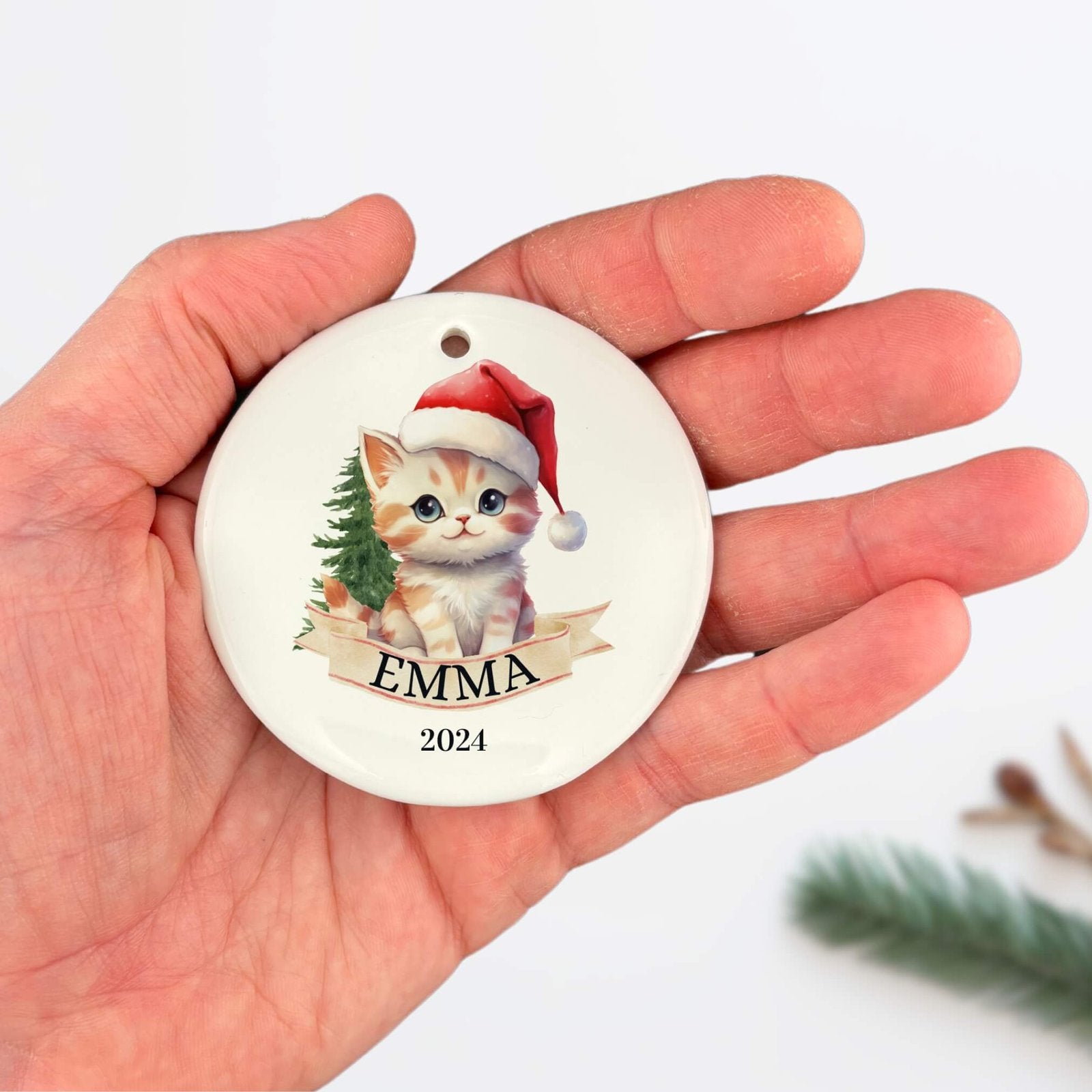 Personalized Ginger Cat Ornament image 3