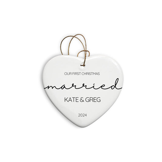 Personalized Married Ornament image 0