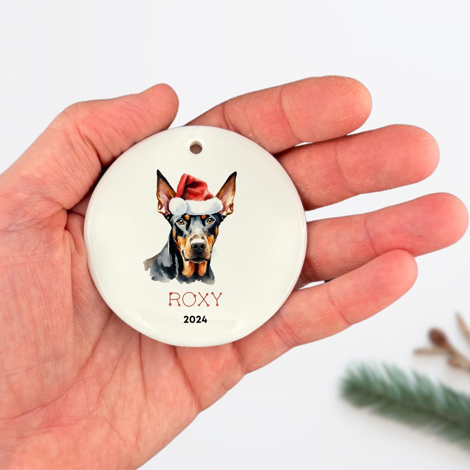 Personalized Doberman Pinscher Ornament image 3