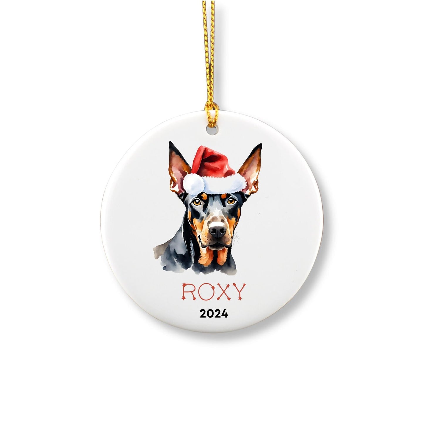 Personalized Doberman Pinscher Ornament image 0