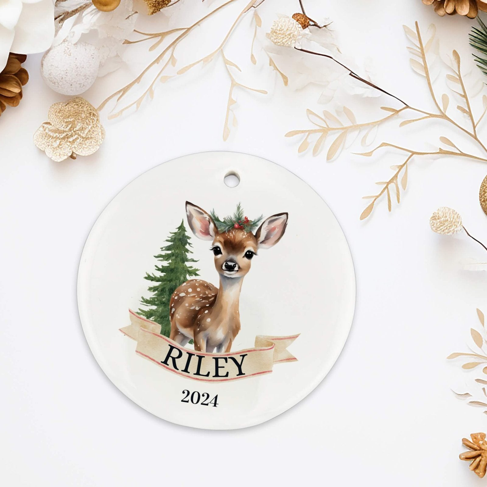 Personalized Fawn Ornament image 2