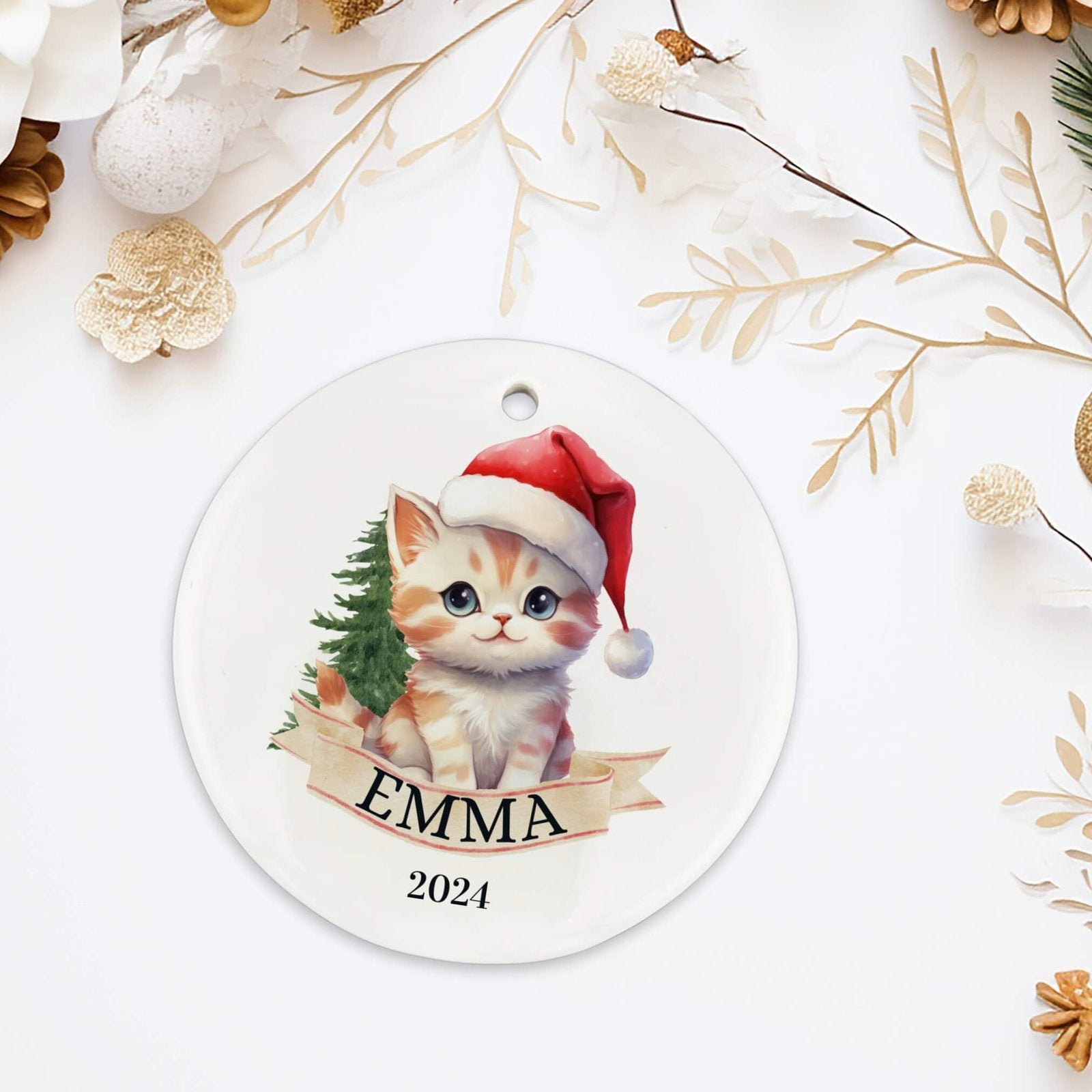 Personalized Ginger Cat Ornament image 2