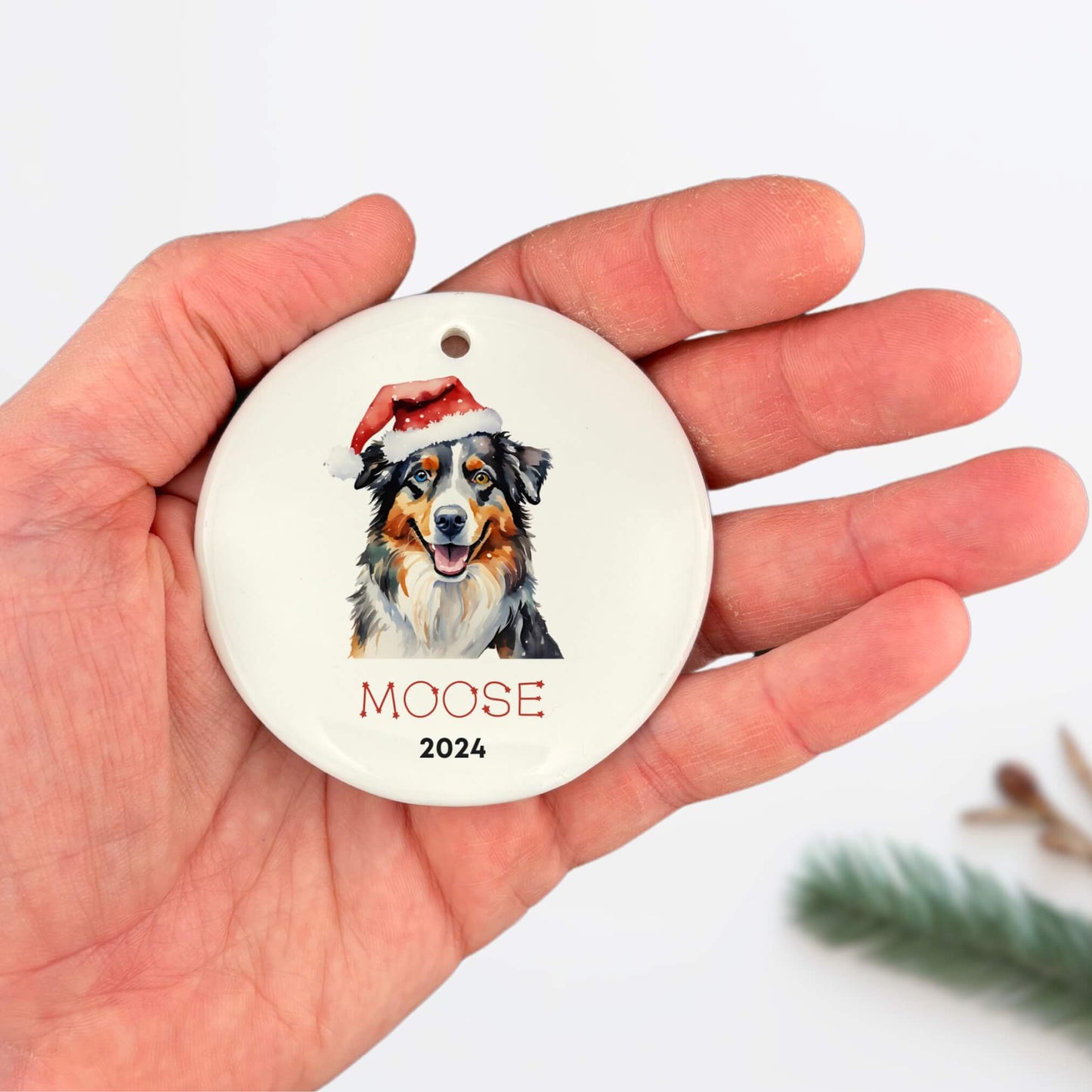 Personalized Australian Shepherd Ornament