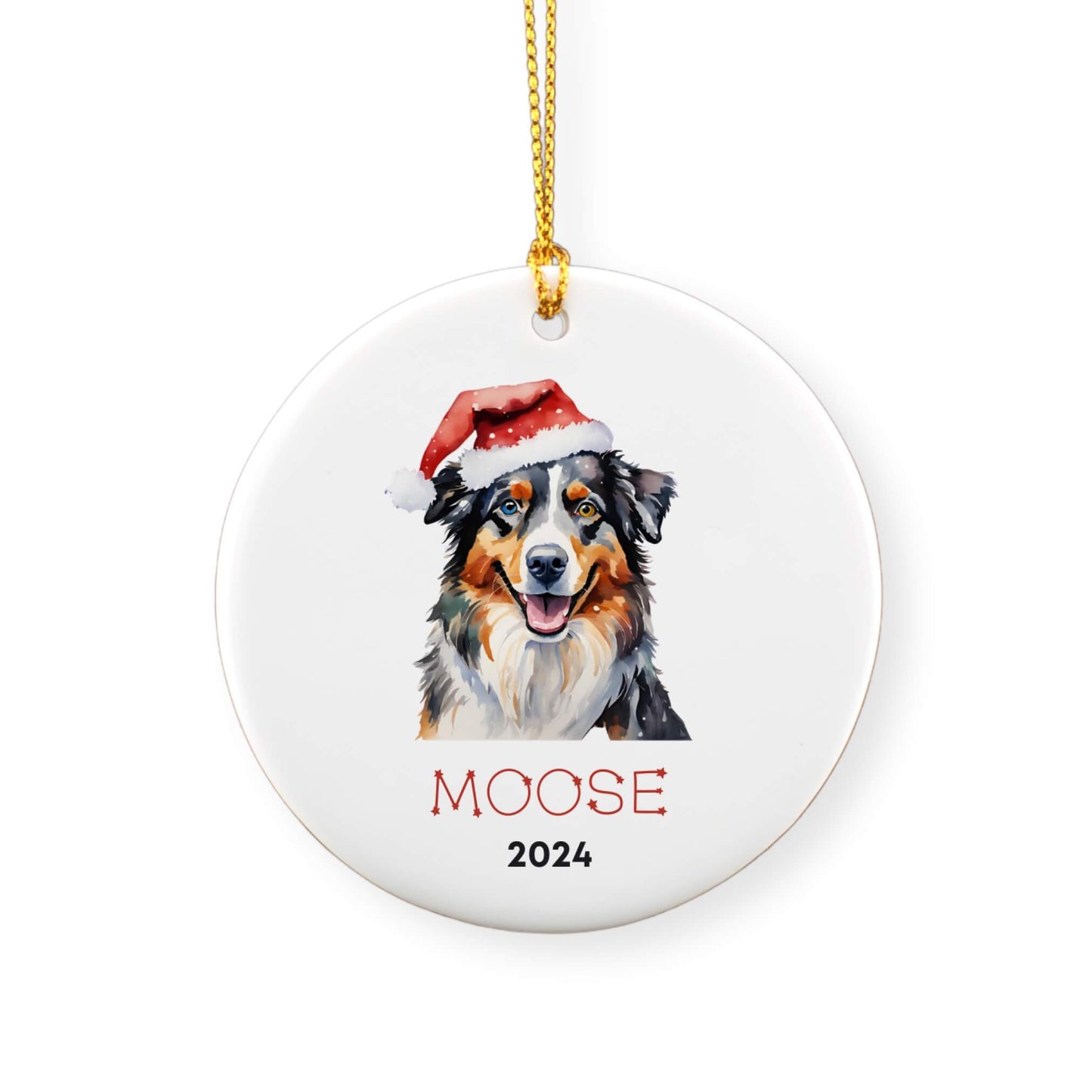 Personalized Australian Shepherd Ornament