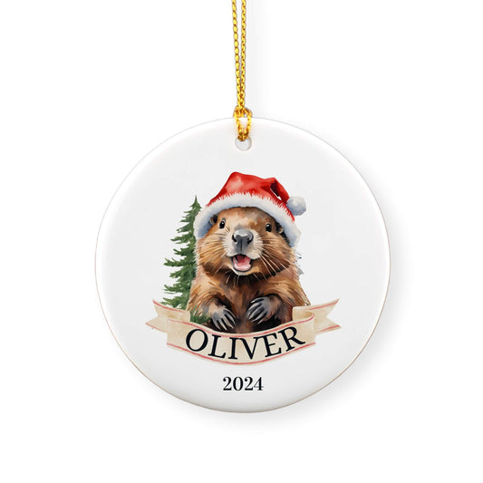 Personalized Beaver Ornament