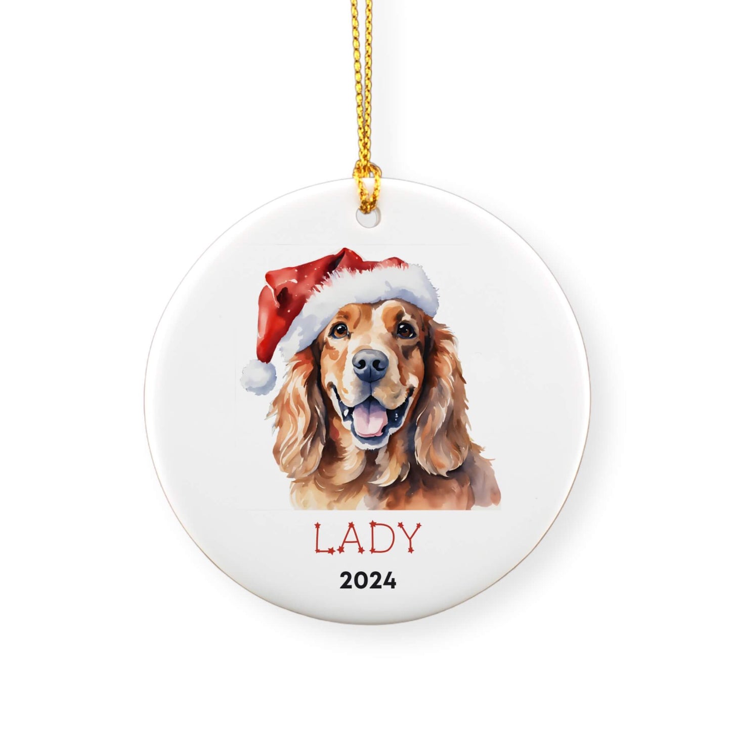 Personalized Cocker Spaniel Ornament