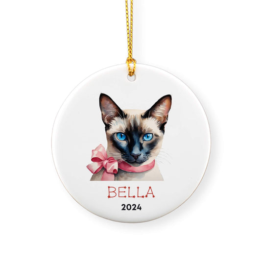 Personalized Siamese Cat Ornament