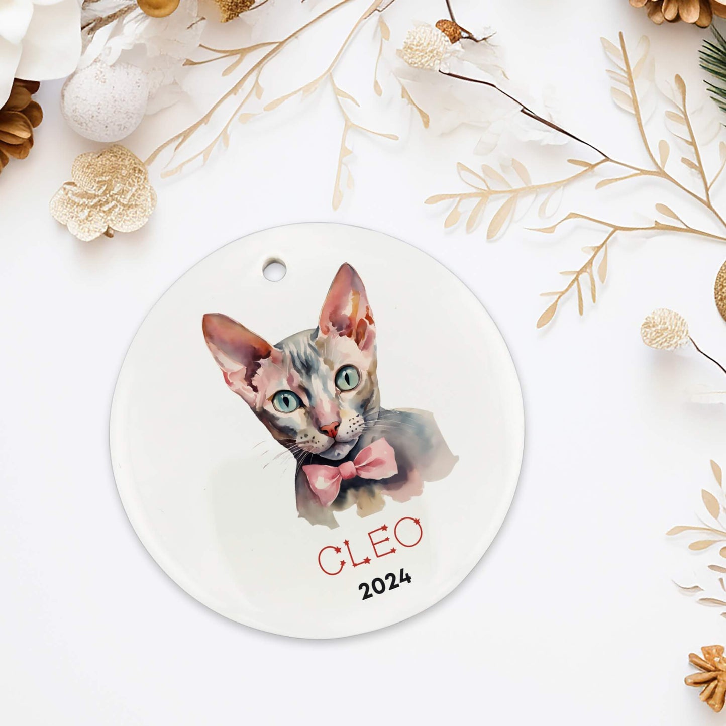 Personalized Sphinx Cat Ornament