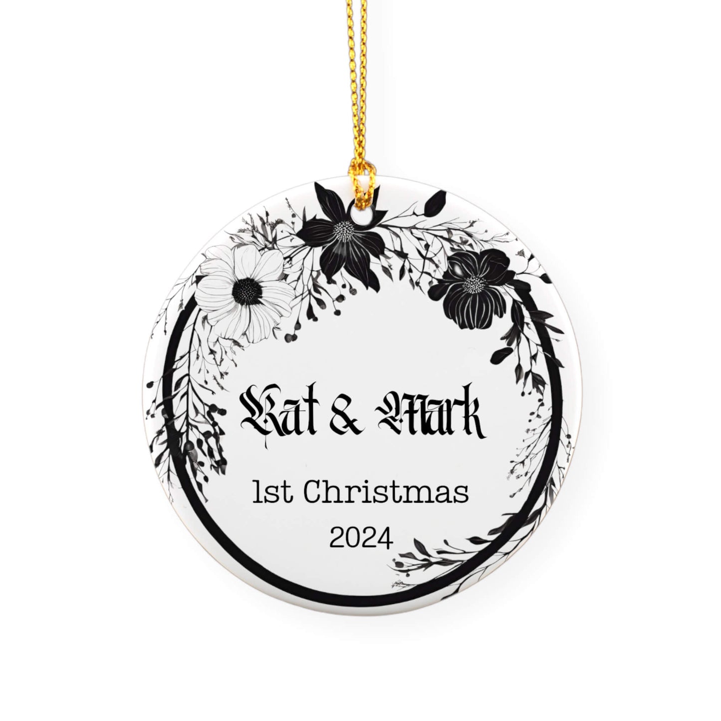 Personalized Ornament For Gothic Couple