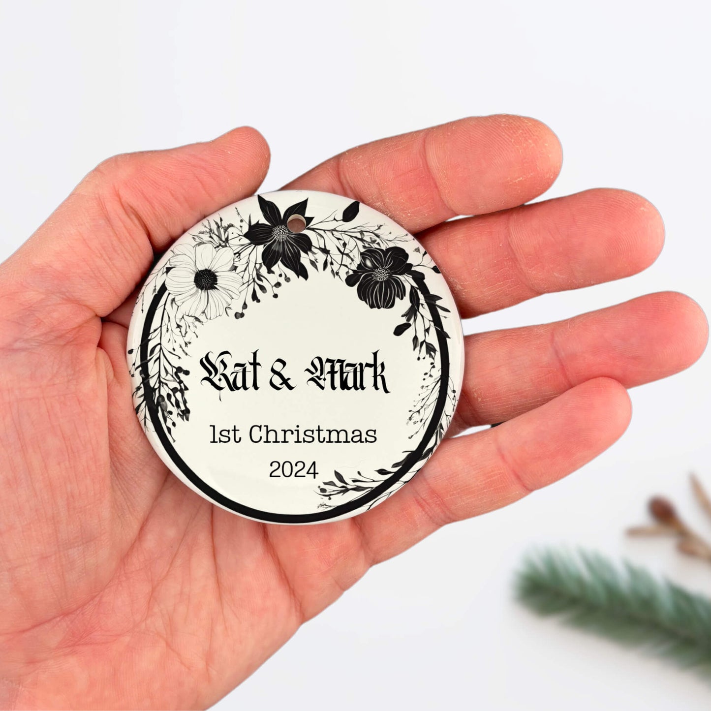 Personalized Ornament For Gothic Couple