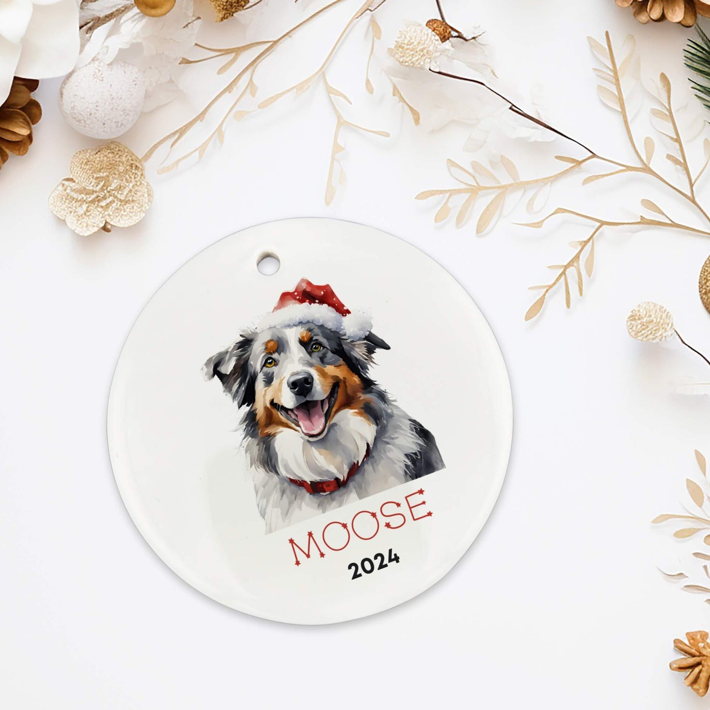 Personalized Australian Shepherd Ornament