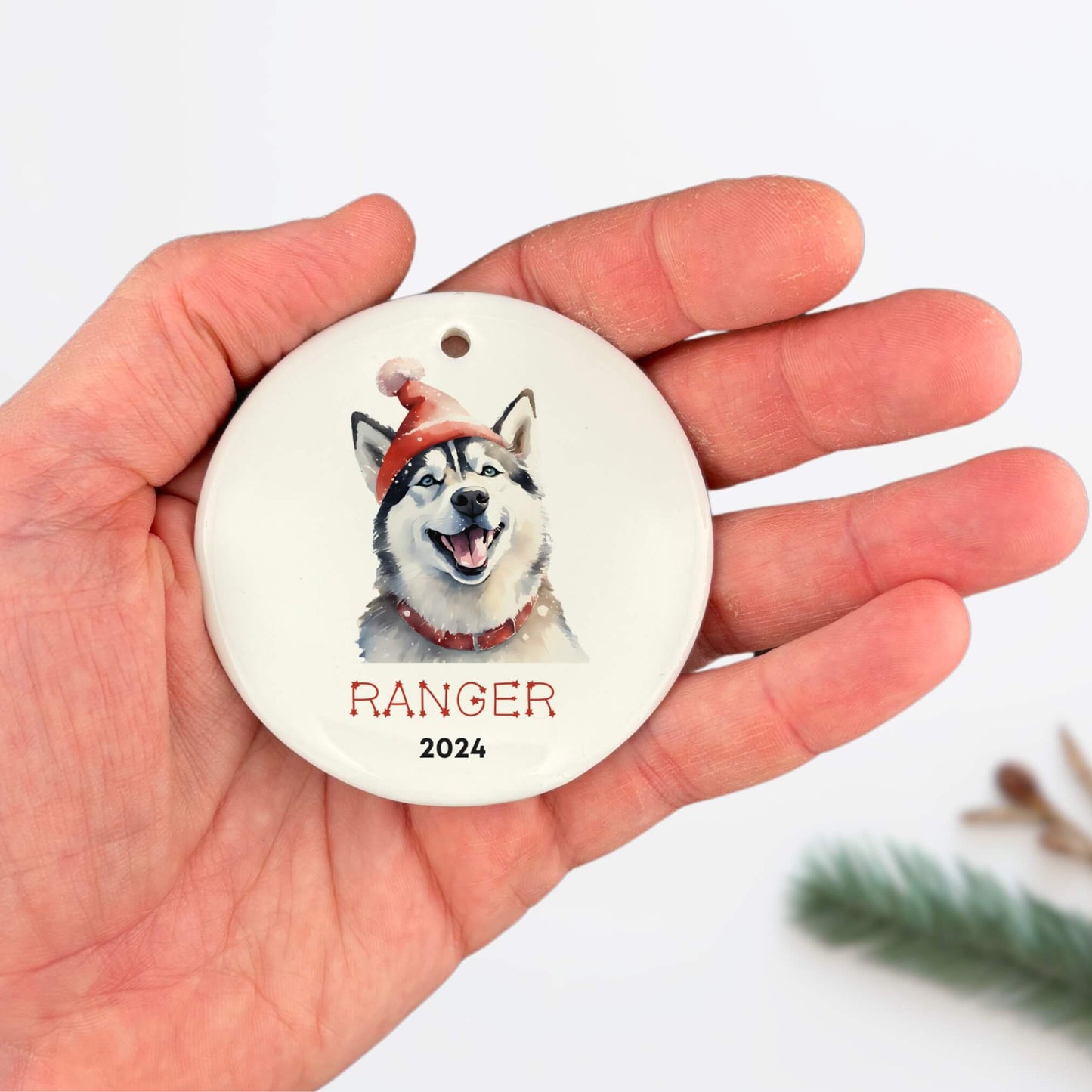 Personalized Husky Ornament