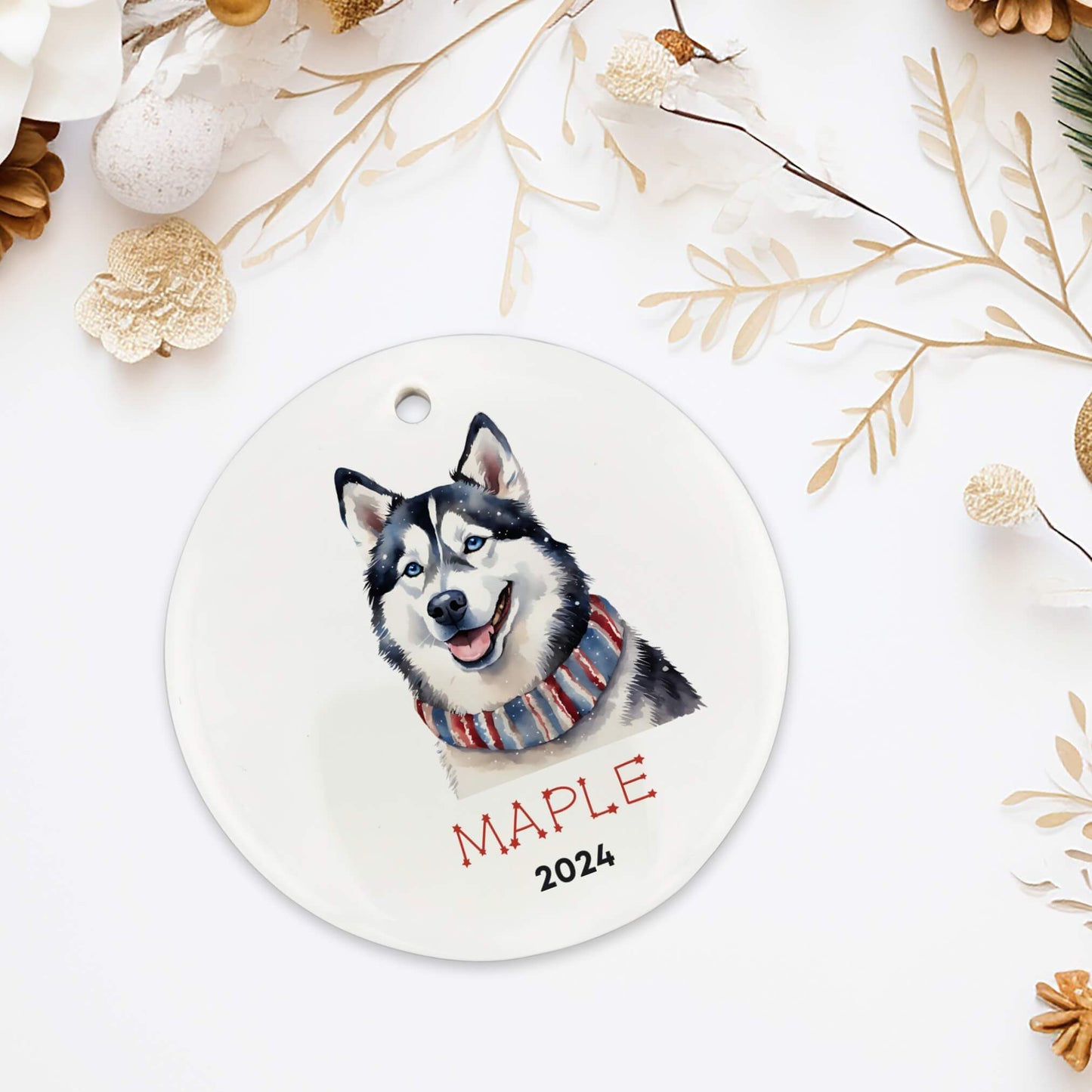 Personalized Husky Ornament