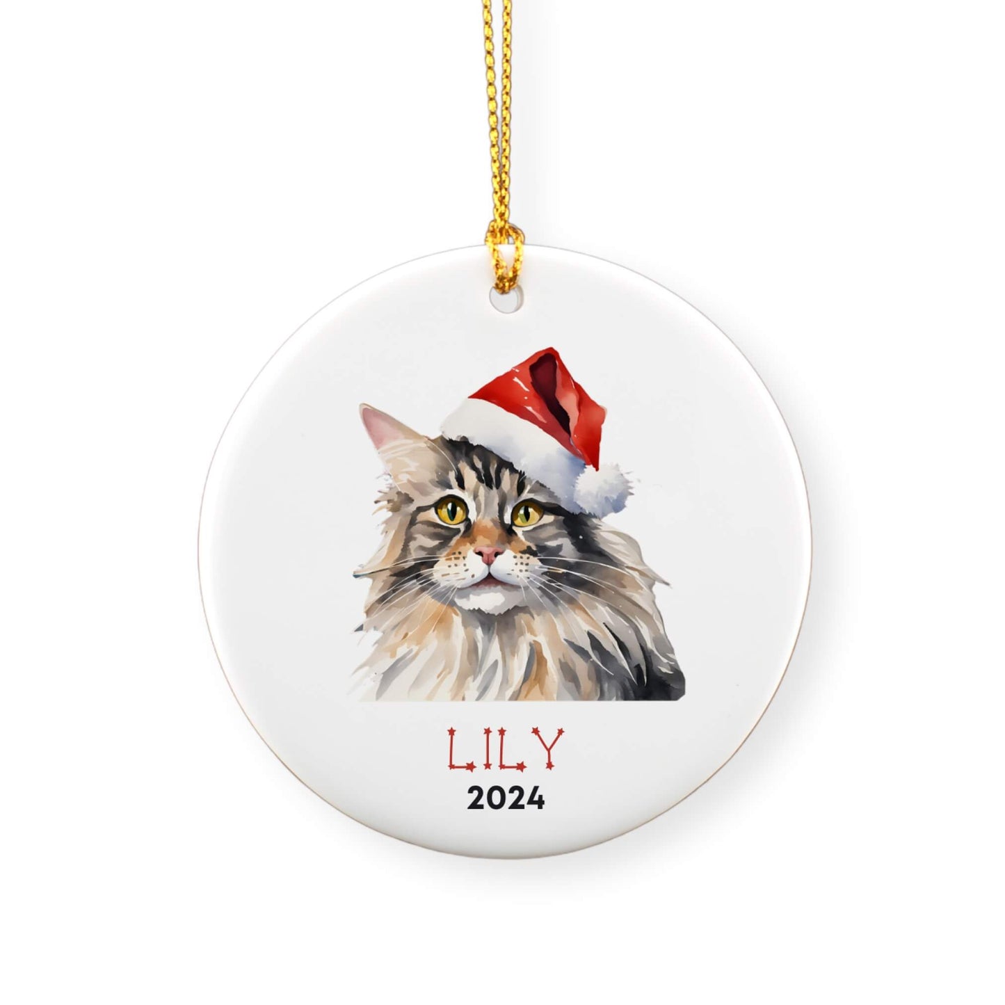 Personalized Maine Coon Cat Ornament