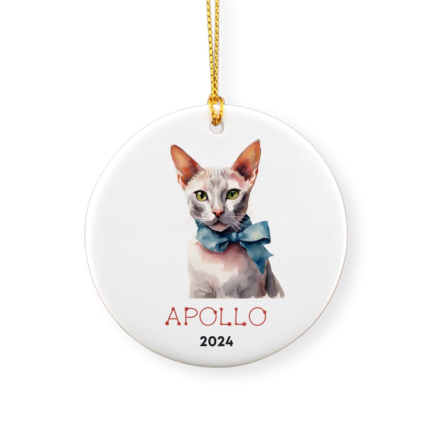 Personalized Sphinx Cat Ornament