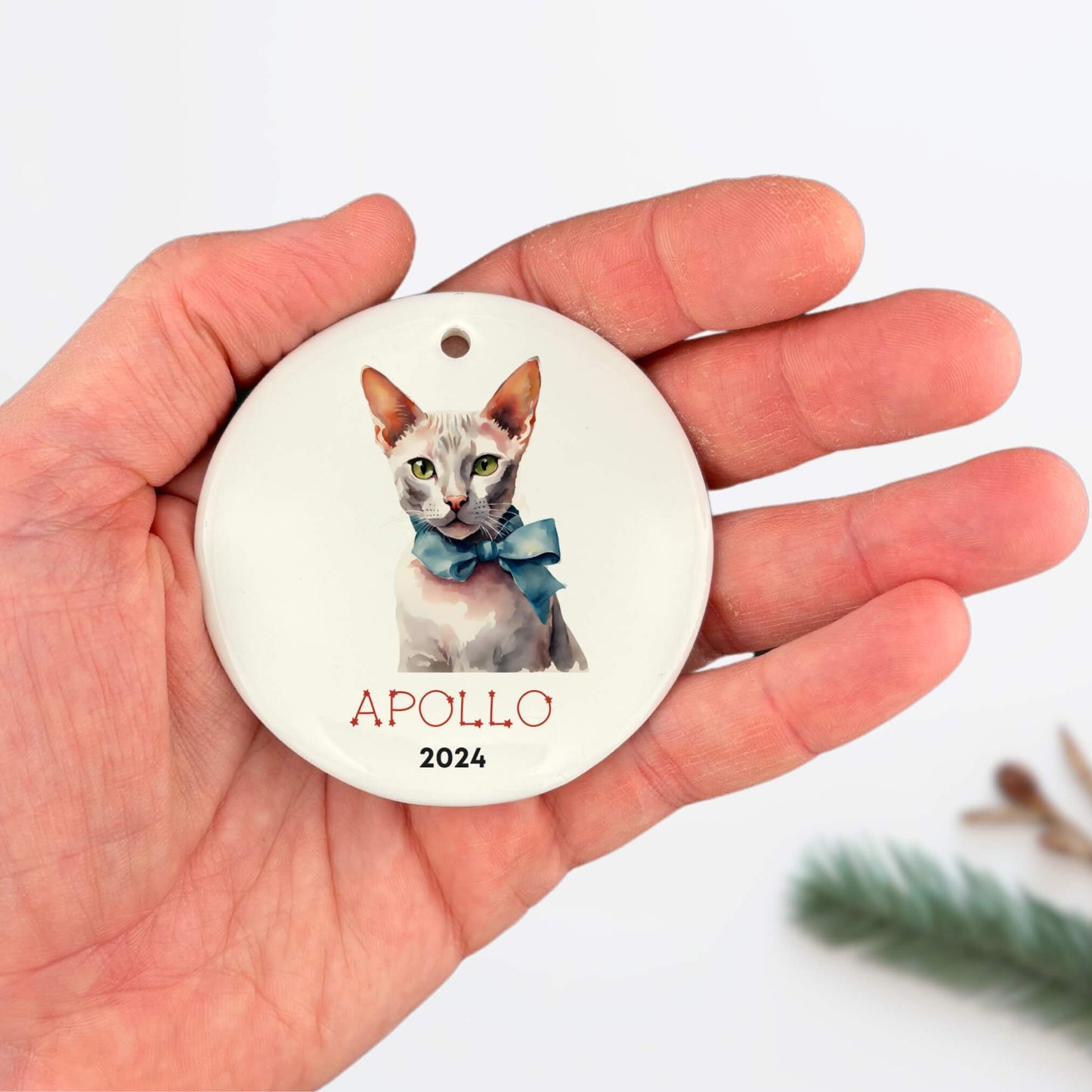 Personalized Sphinx Cat Ornament