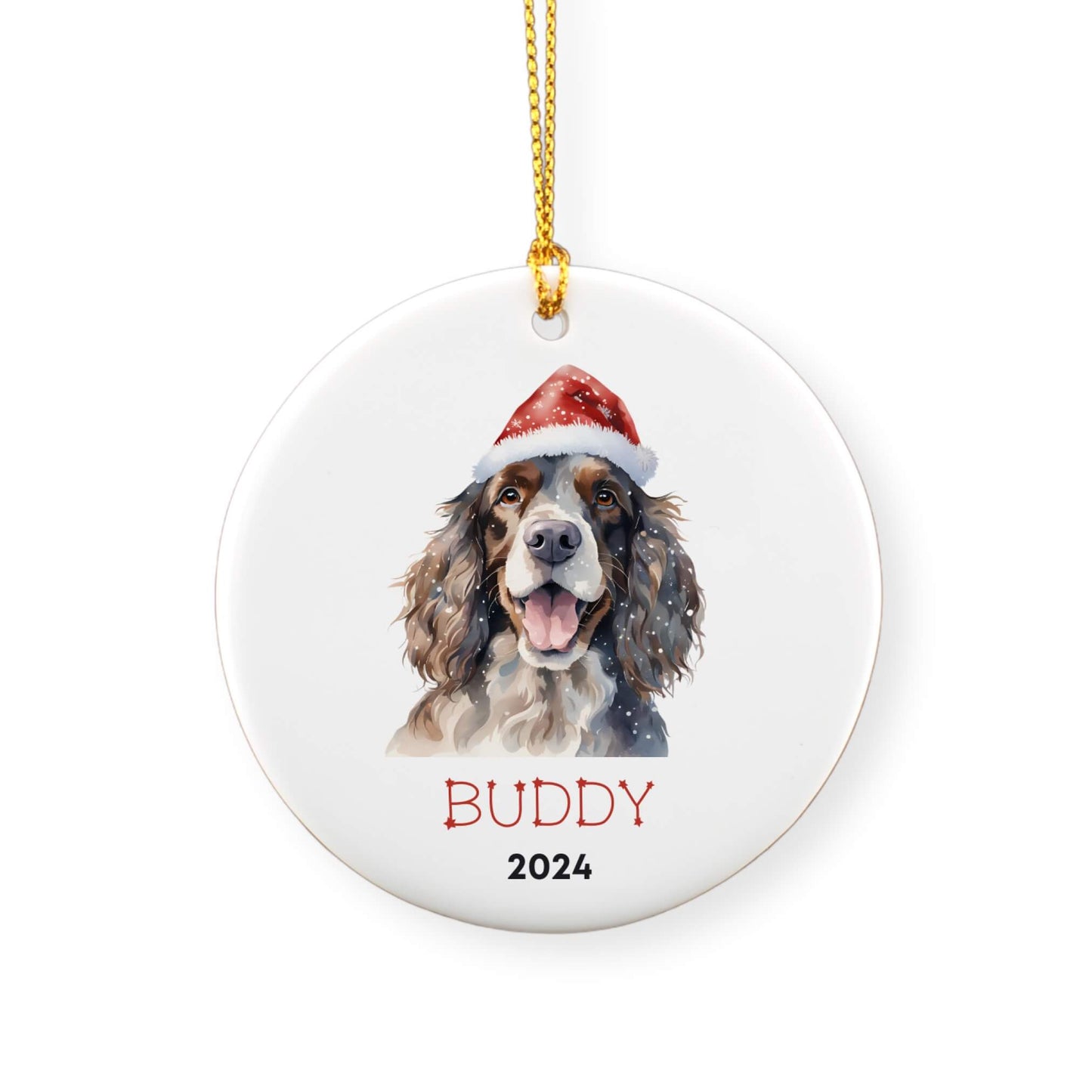 Personalized Cocker Spaniel Ornament