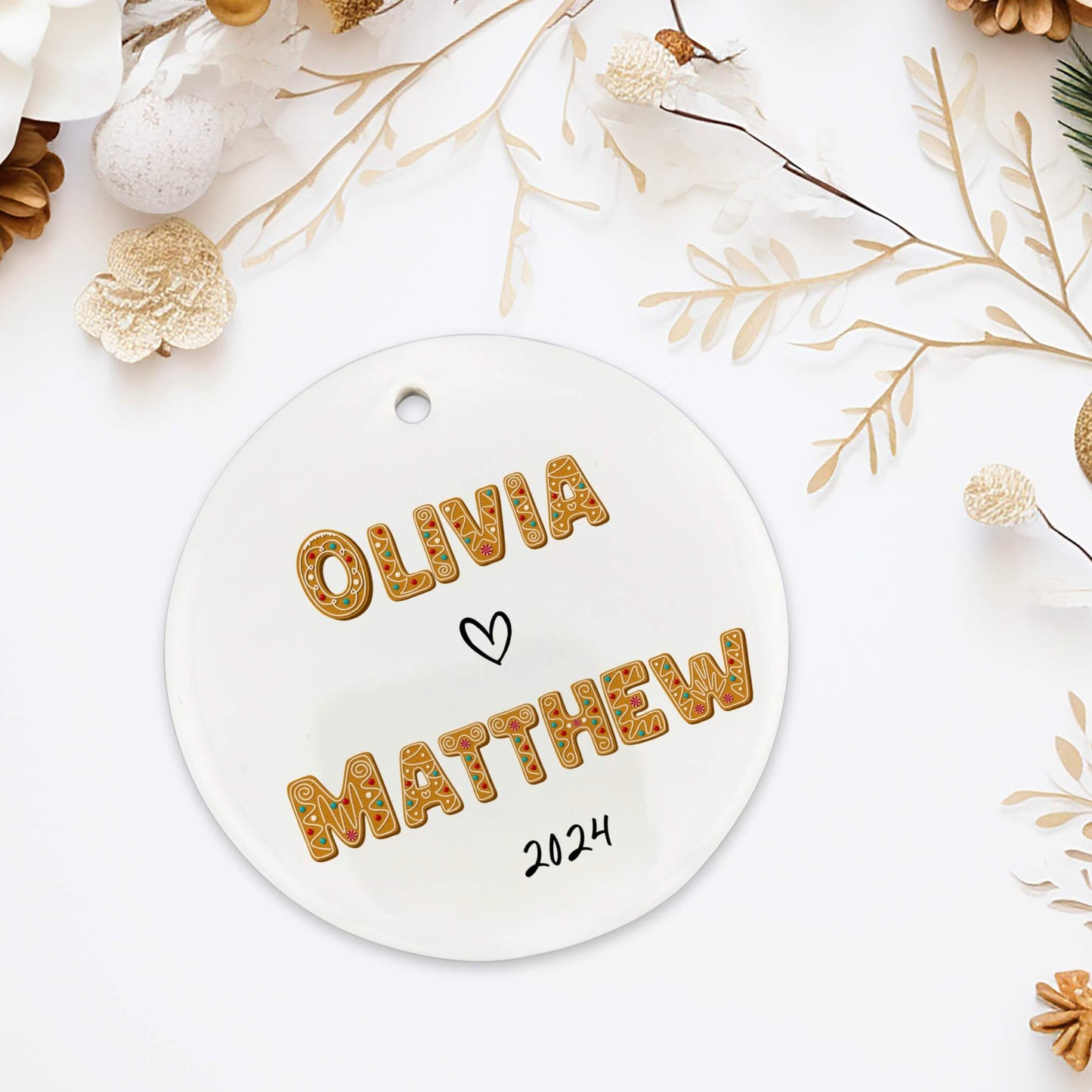 Personalized Gingerbread Ornament for Couples