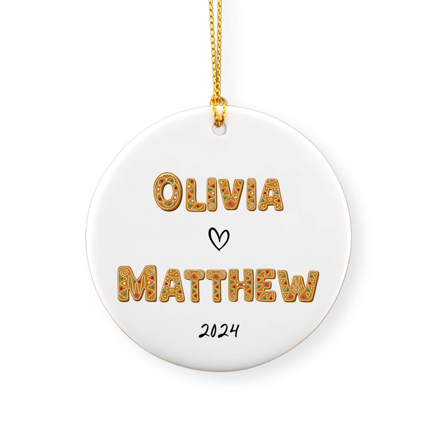 Personalized Gingerbread Ornament for Couples