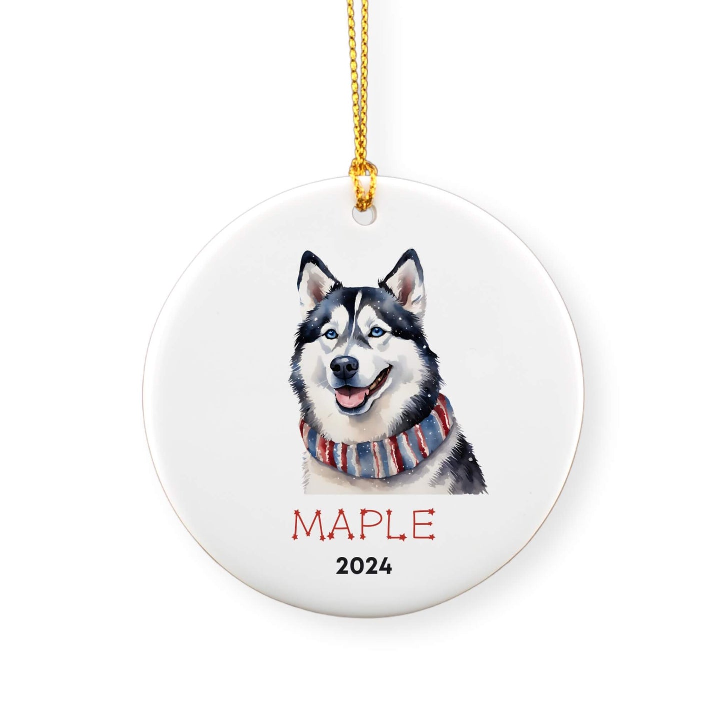 Personalized Husky Ornament